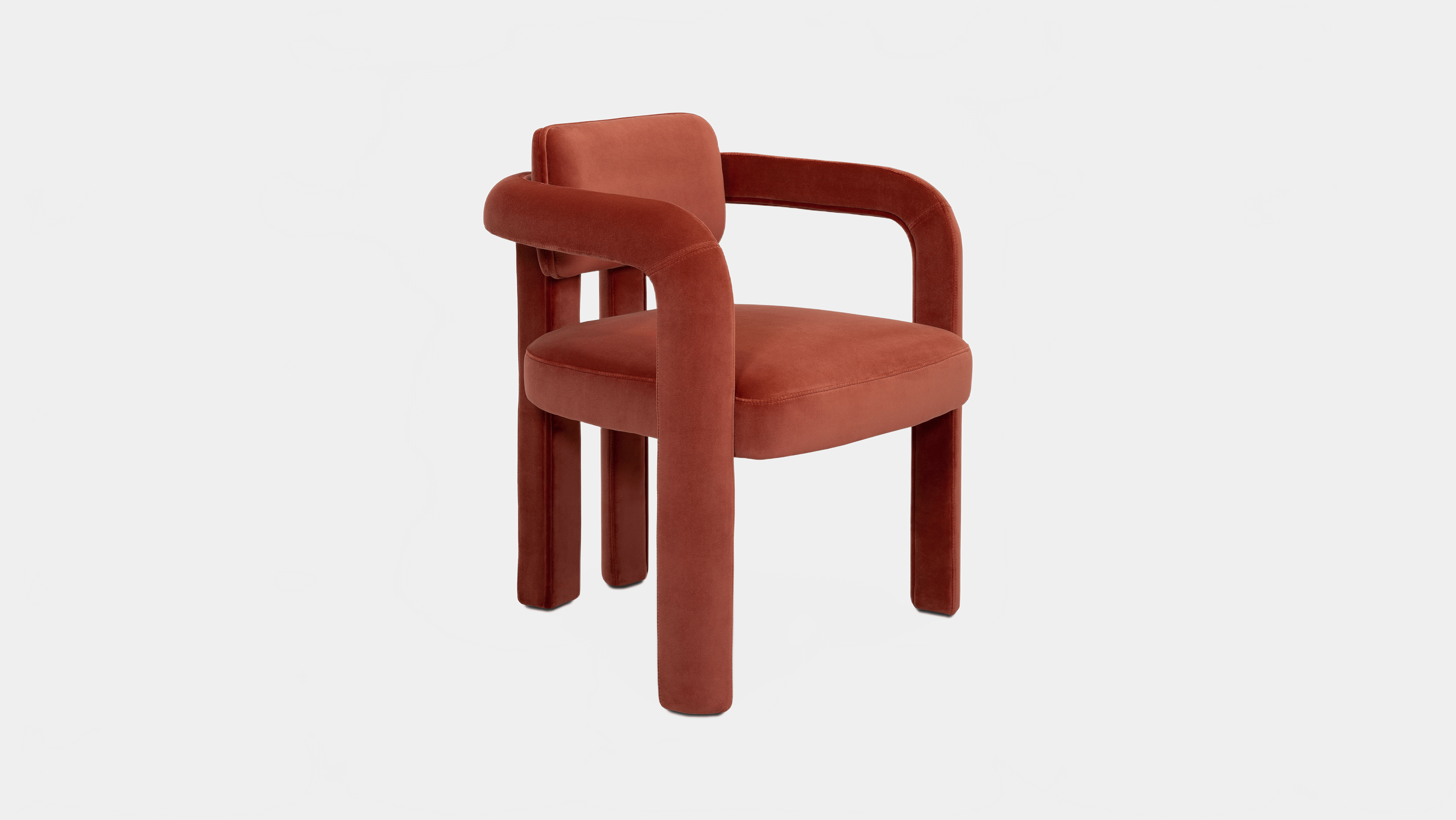 INSIDHERLAND DOUBLE ARCH VELVET DINING CHAIR Dining Chair