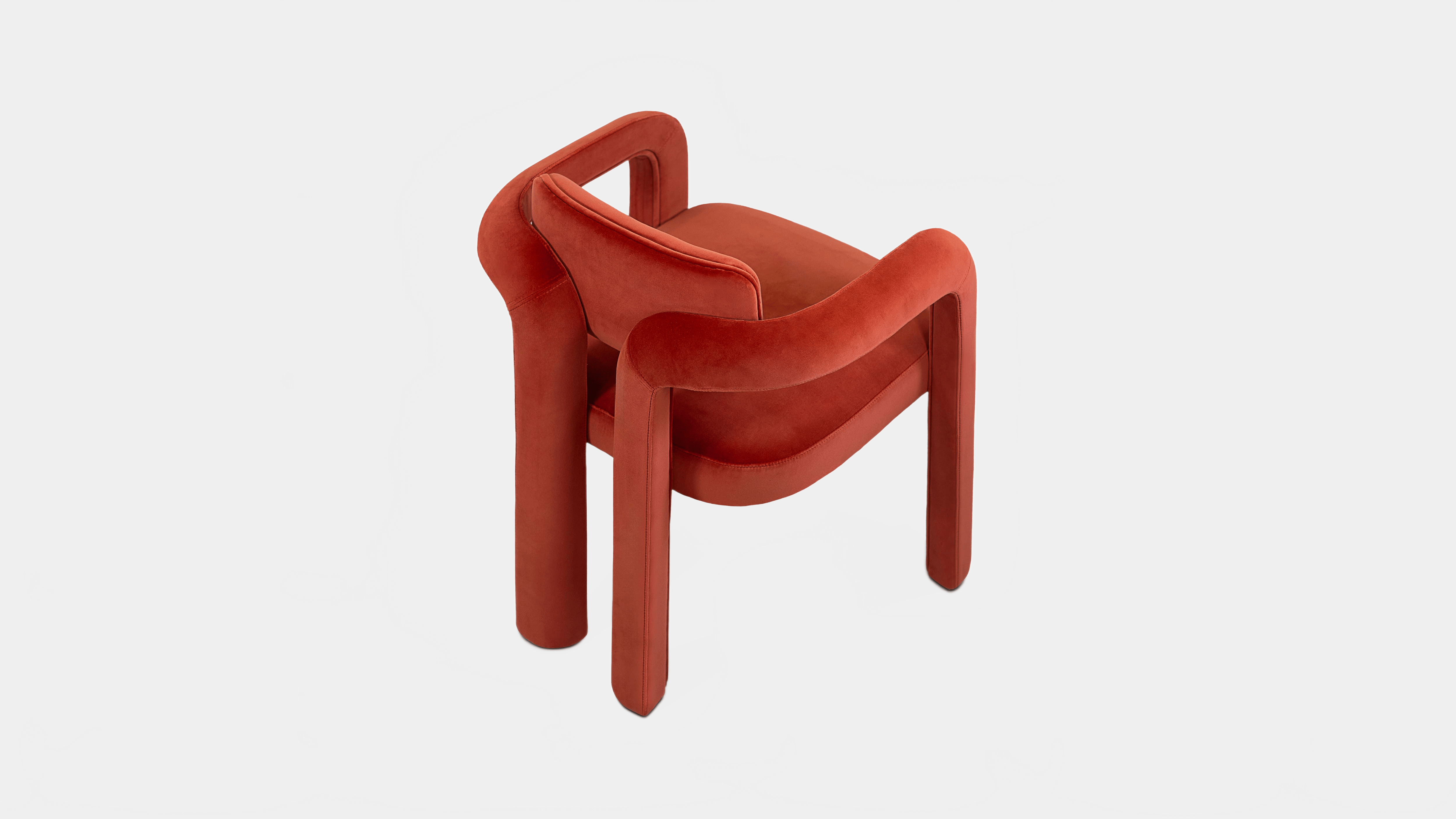 INSIDHERLAND DOUBLE ARCH VELVET DINING CHAIR Dining Chair