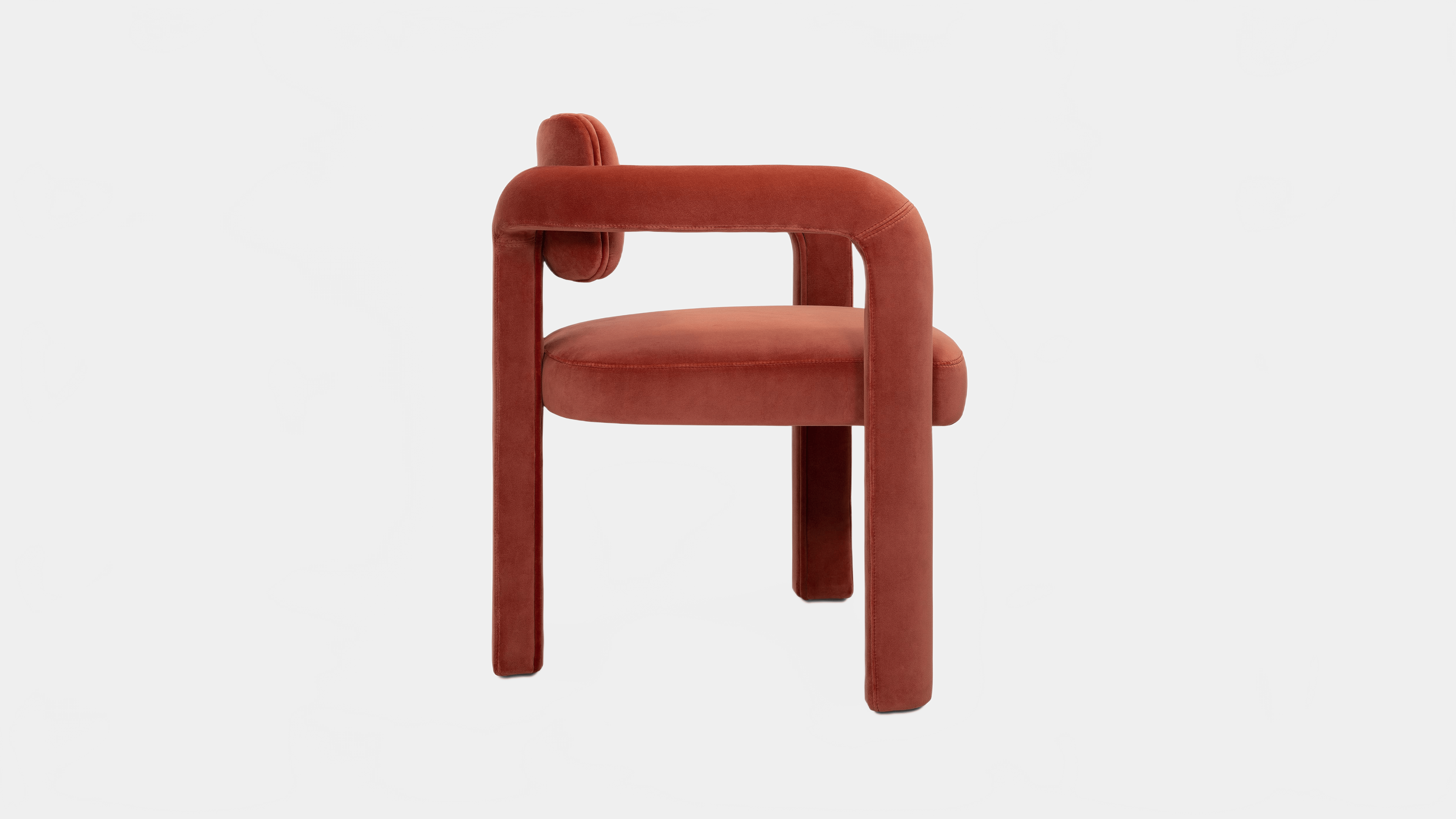 INSIDHERLAND DOUBLE ARCH VELVET DINING CHAIR Dining Chair