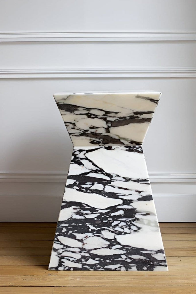 Italian Handcrafted Aria Table with Calacatta Viola Marble | Premium Natural Materials.