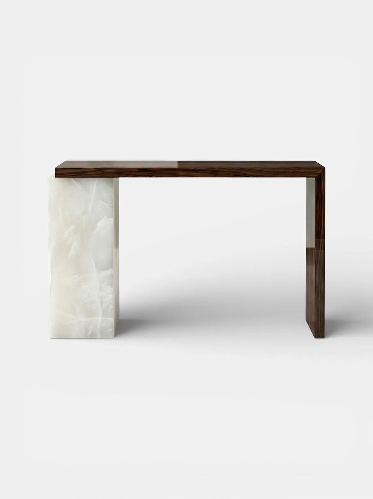 JILL WOOD & WHITE ONYX CONSOLE