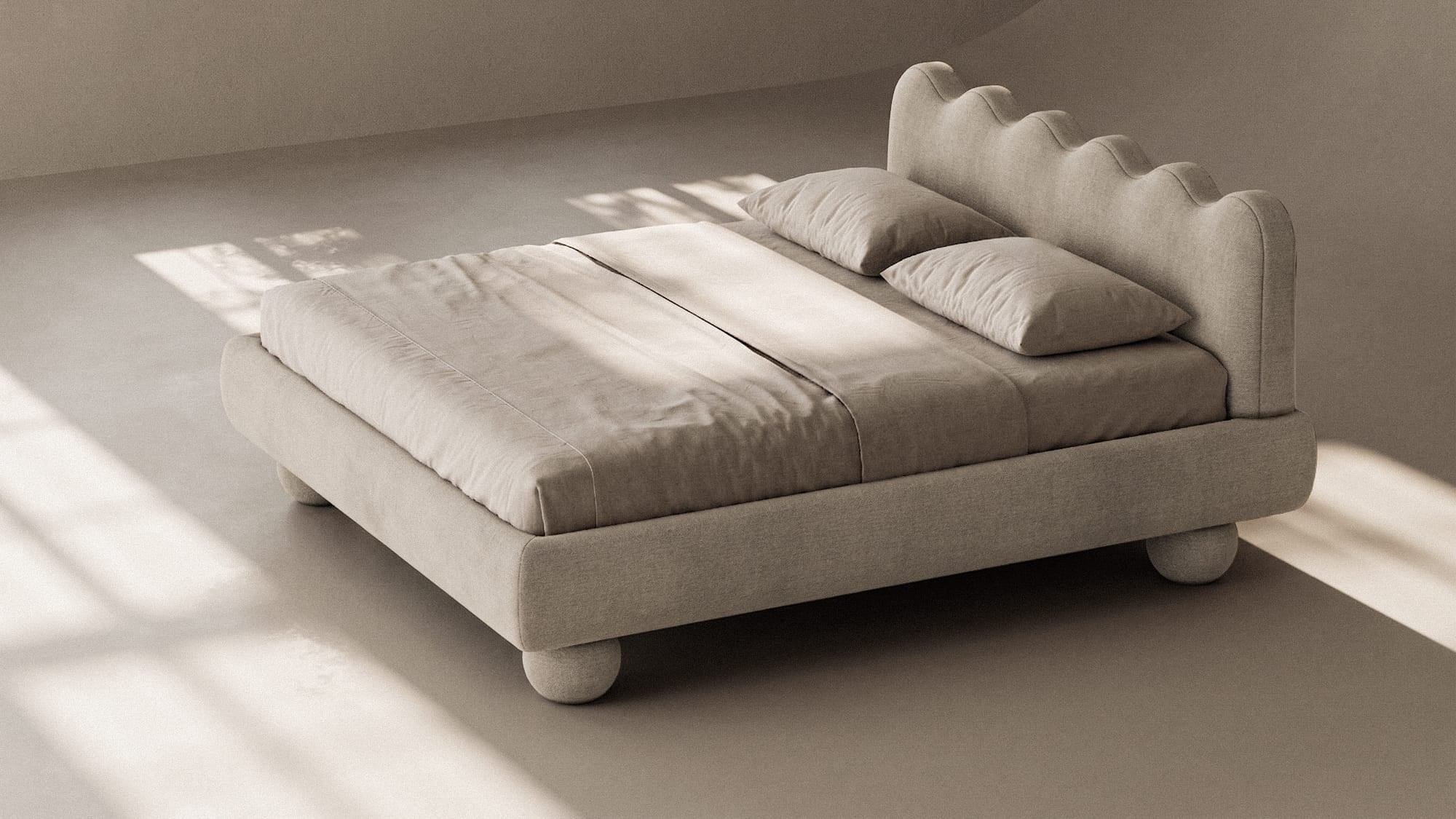 KWARS MUSE BED Bed Frame + Headboard