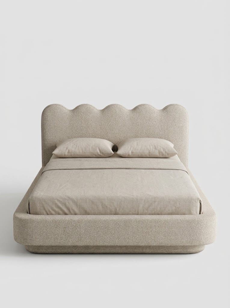 KWARS WAVE BED Bed Frame + Headboard