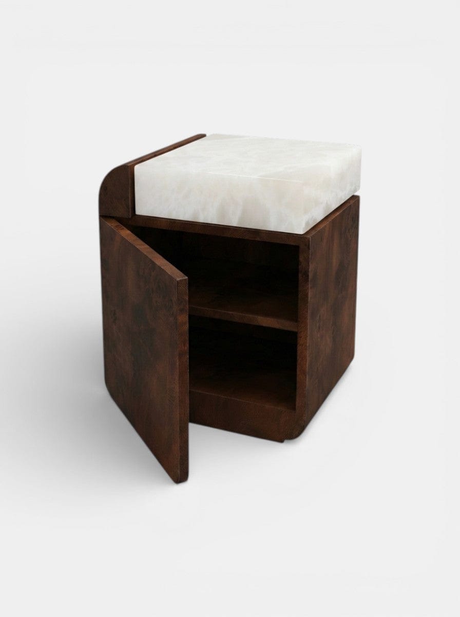MARBERA AMO DARK RADICA & WHITE ONYX Side Table