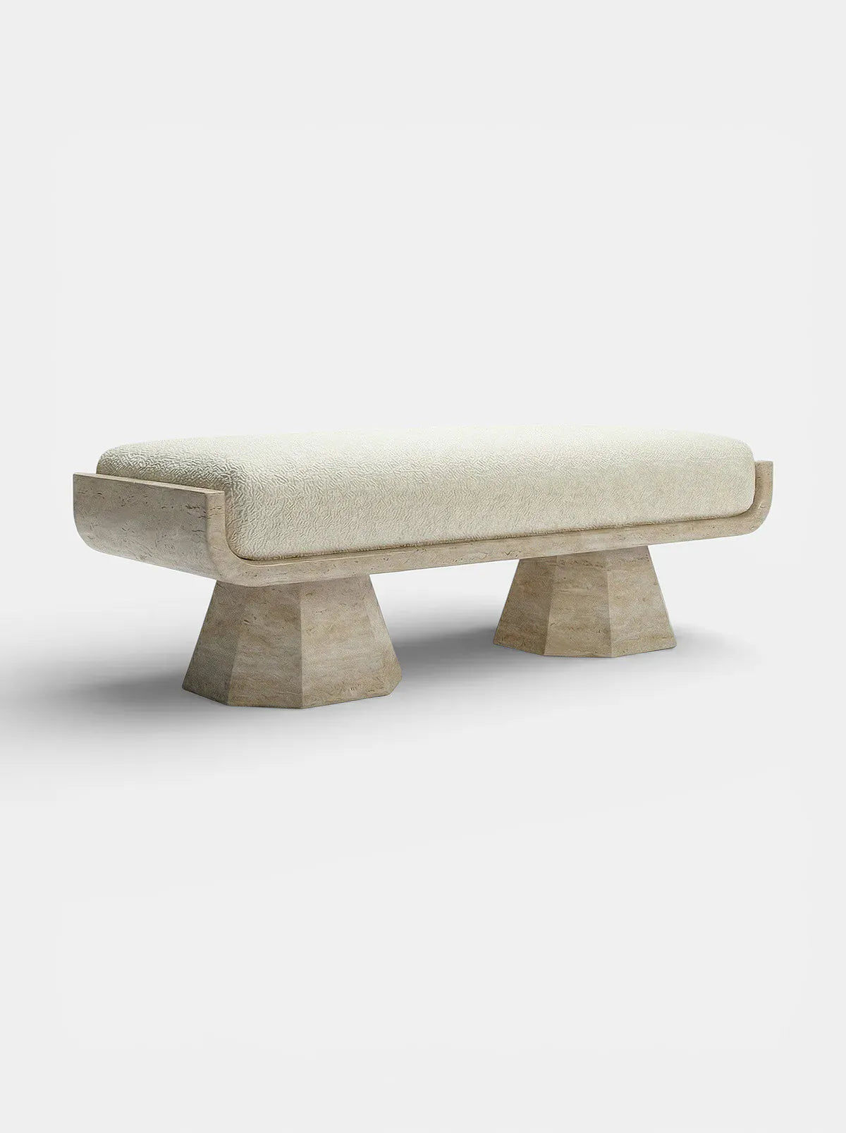 MARBERA AVA TRAVERTINE BENCH Bench
