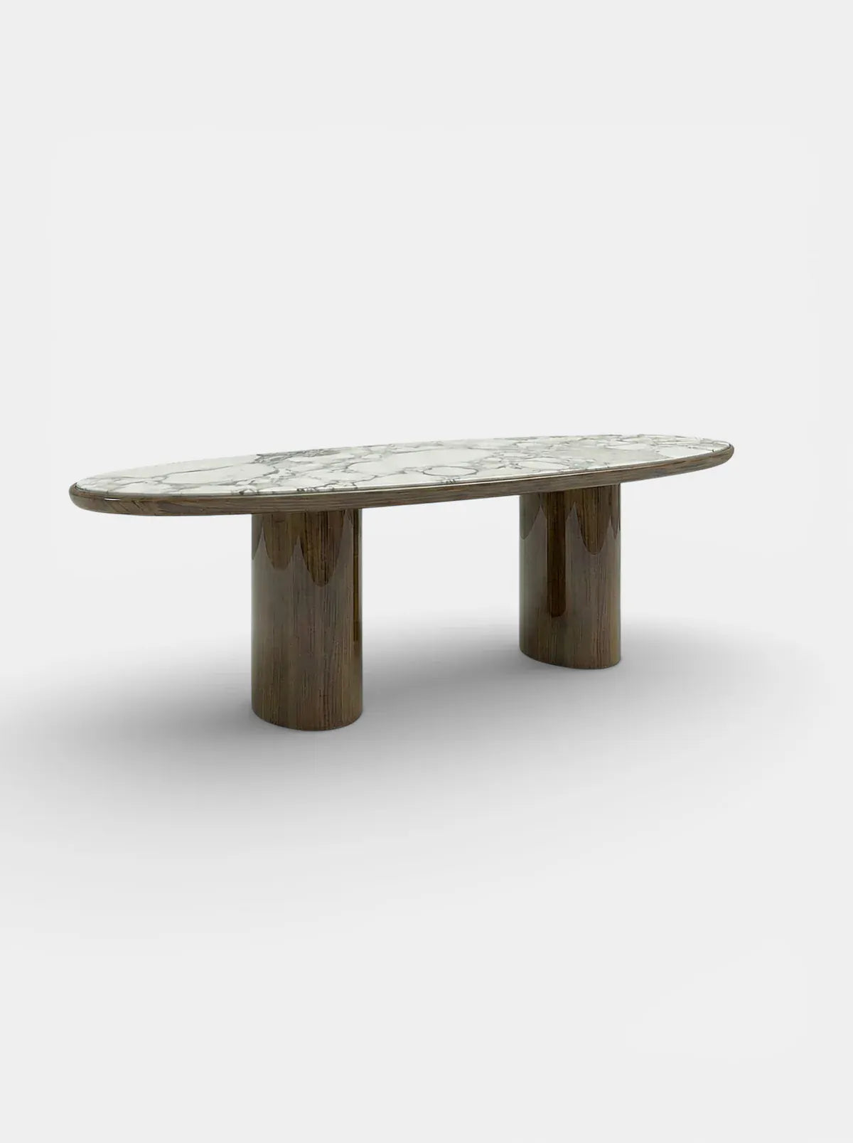 MARBERA CARLA WOOD & ARABESCATO MARBLE DINING TABLE Dining Table