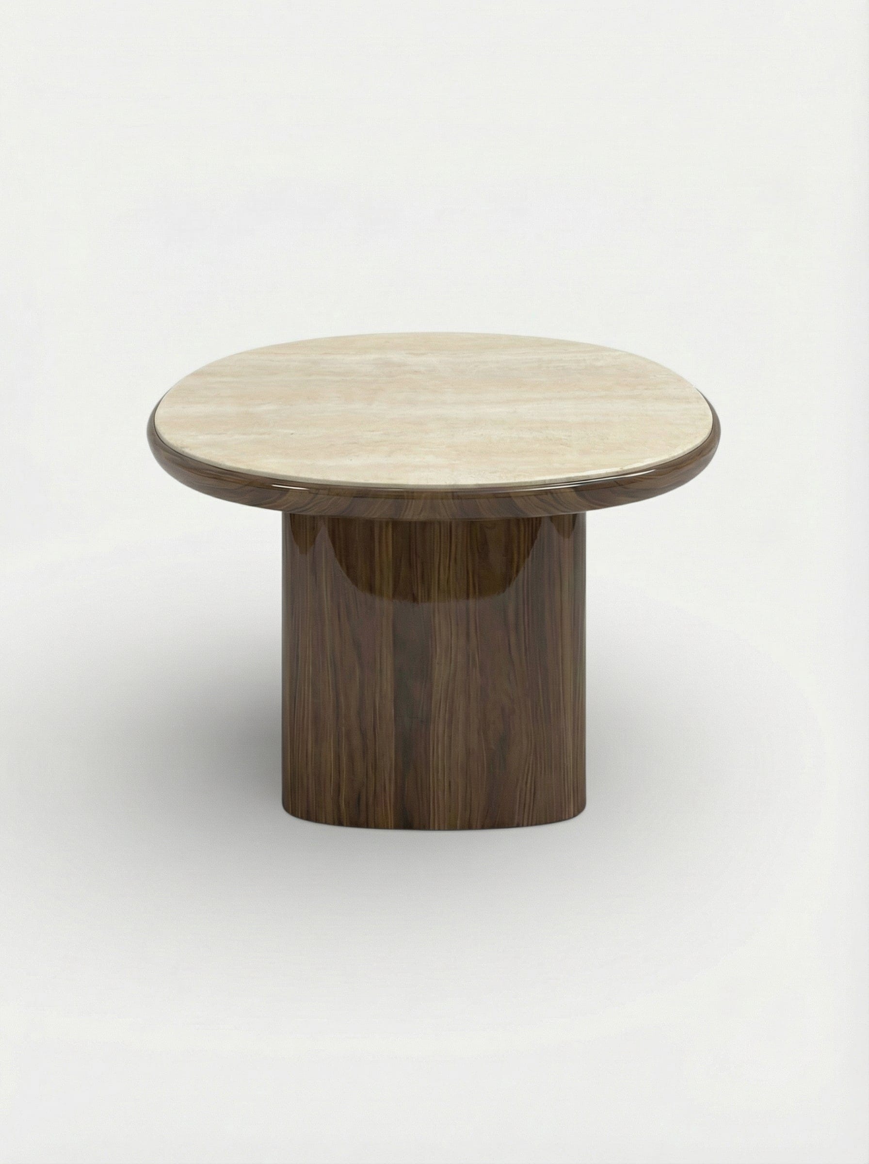 MARBERA CARLA WOOD & TRAVERTINE DINING TABLE Dining Table