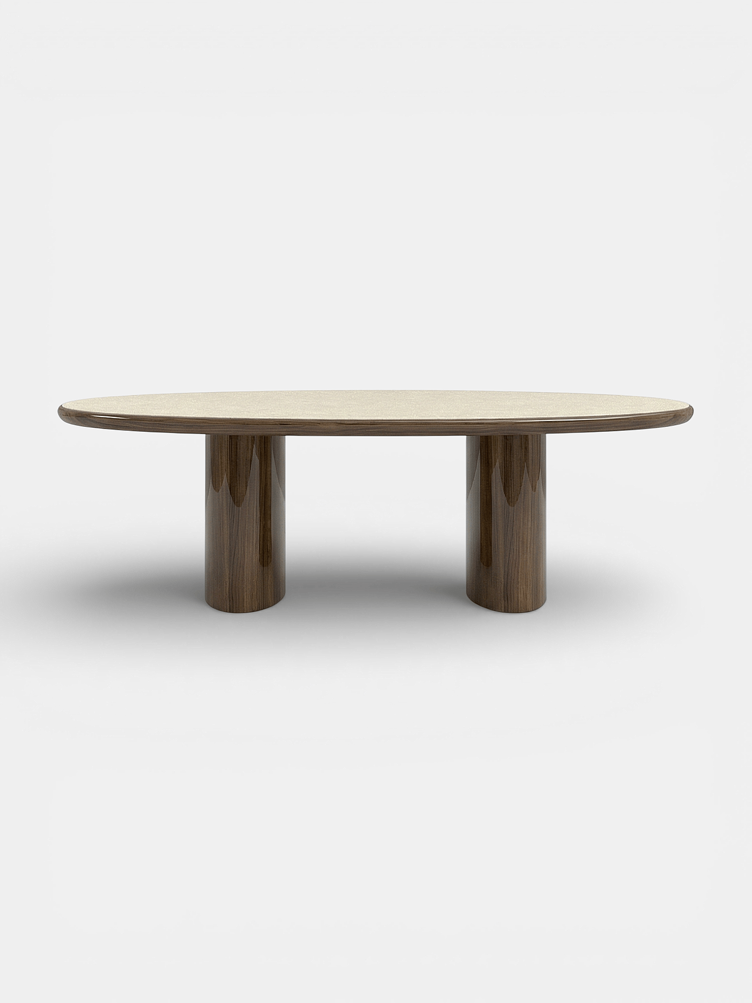 MARBERA CARLA WOOD & TRAVERTINE DINING TABLE Dining Table