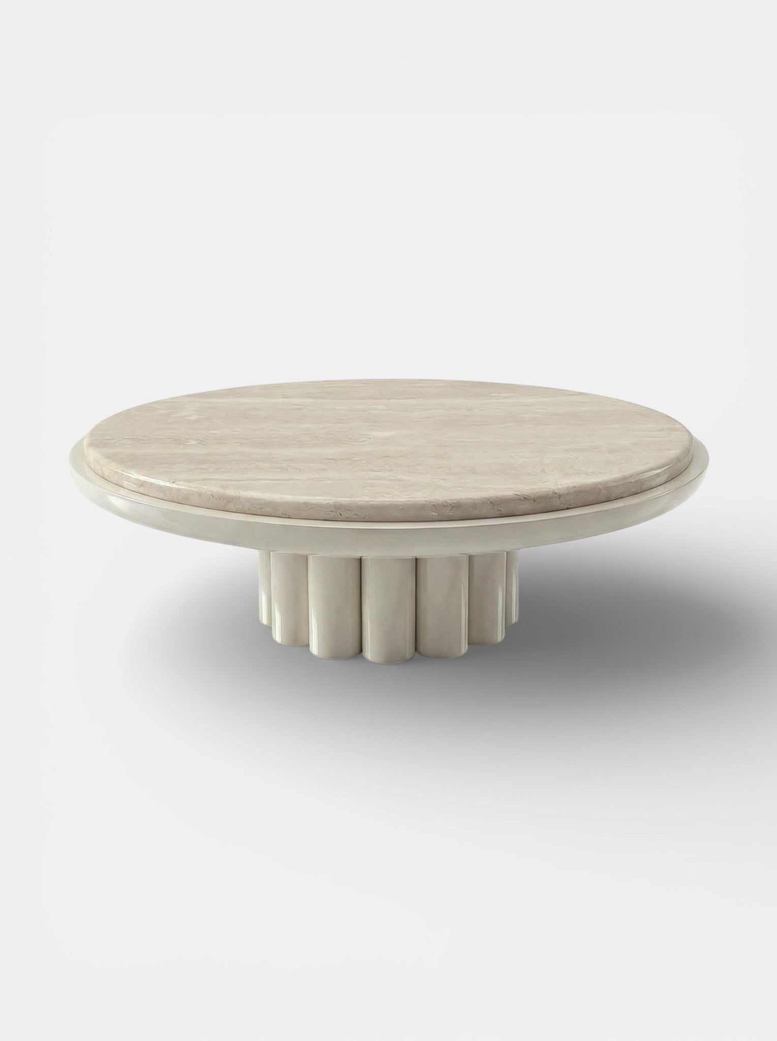 MARBERA EDONI | OFF-WHITE & TRAVERTINE Coffee Table