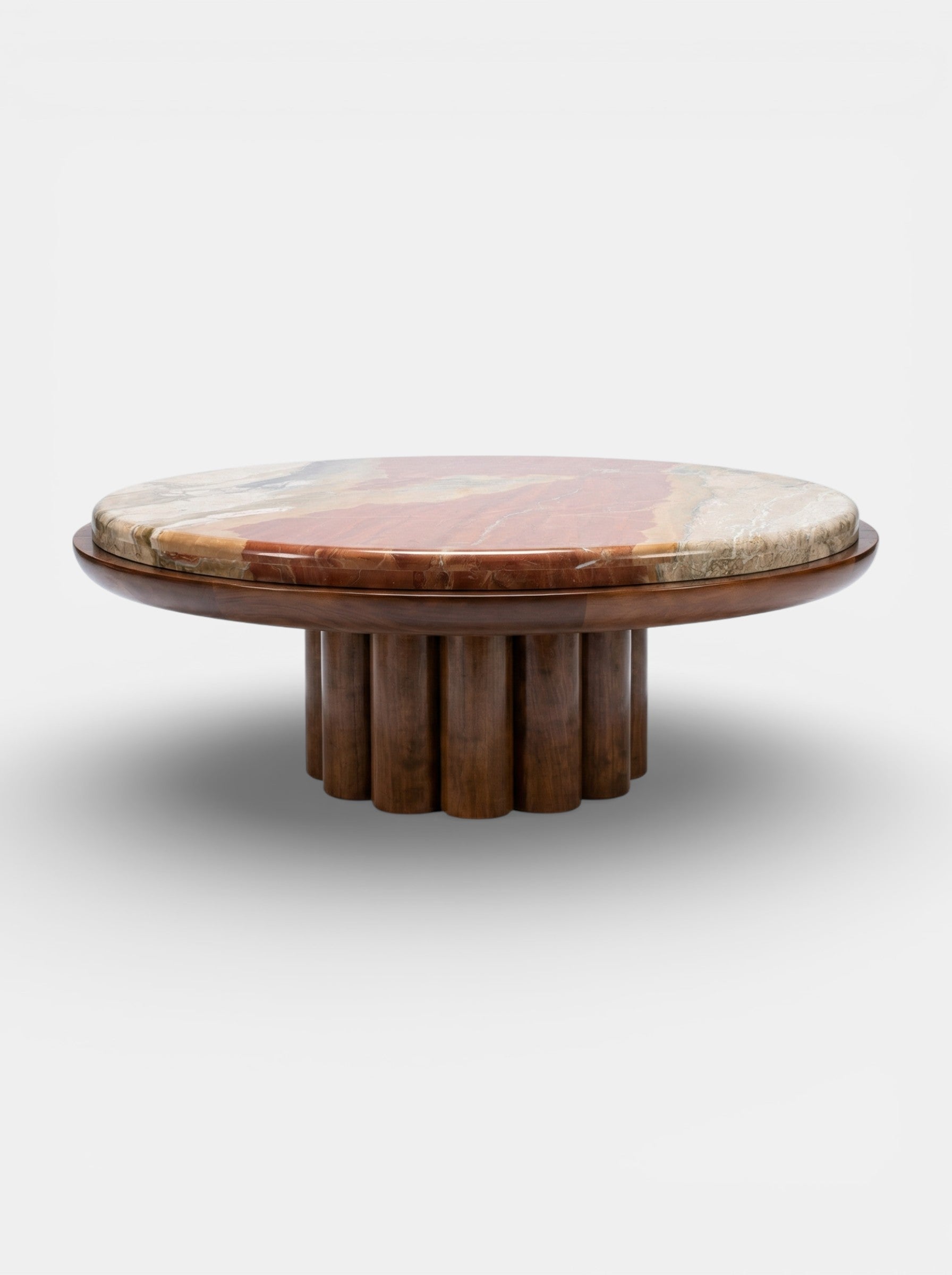 MARBERA EDONI | WOOD & BRECCIA FANTASTICA MARBLE Coffee Table