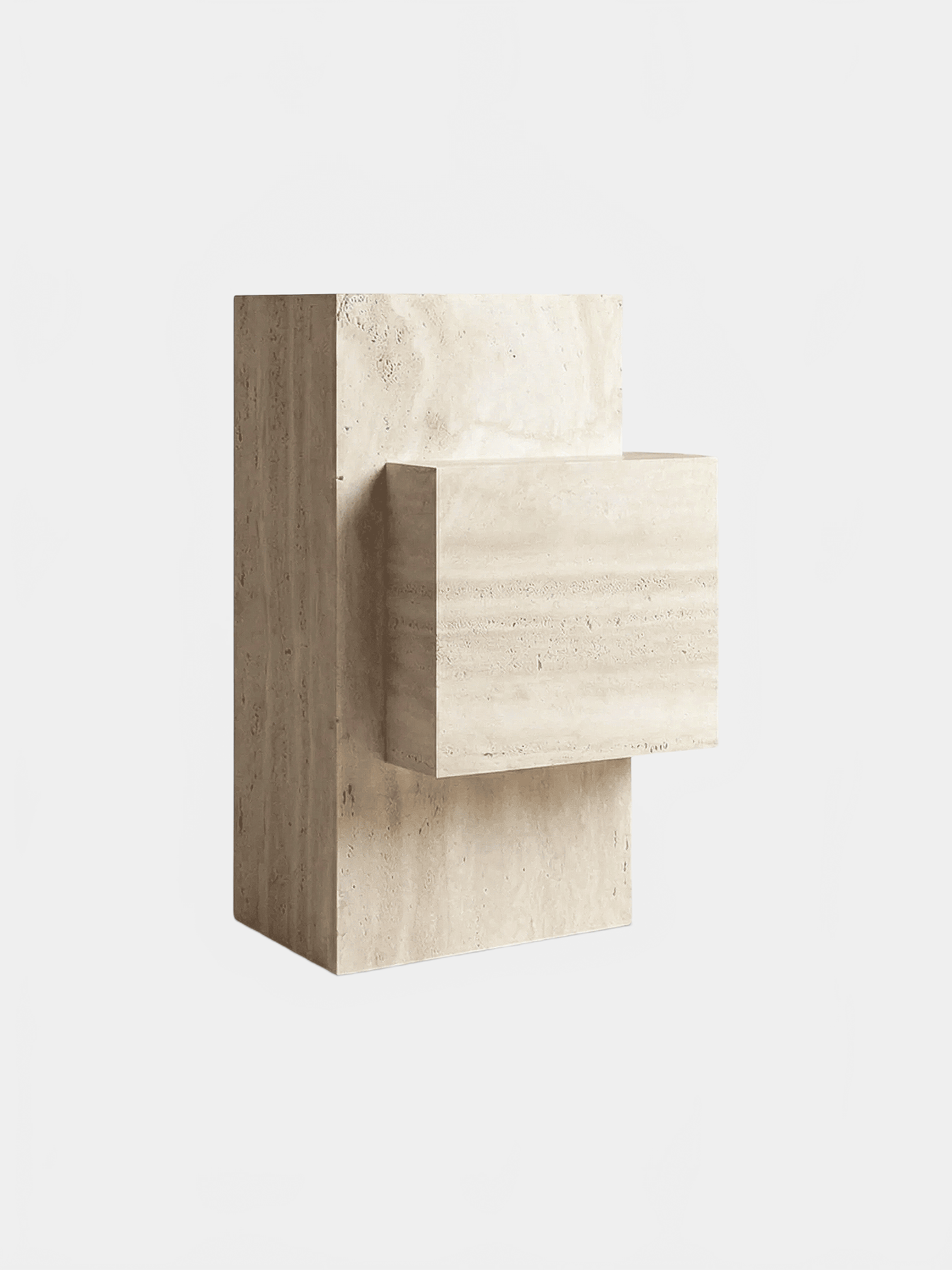 MARBERA ELLA TRAVERTINE TABLE Side Table