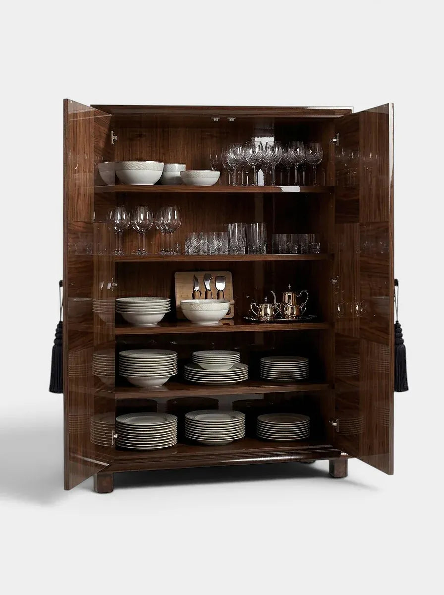 MARBERA EMILIE TRAVERTINE & WOOD STORAGE Storage Cabinet
