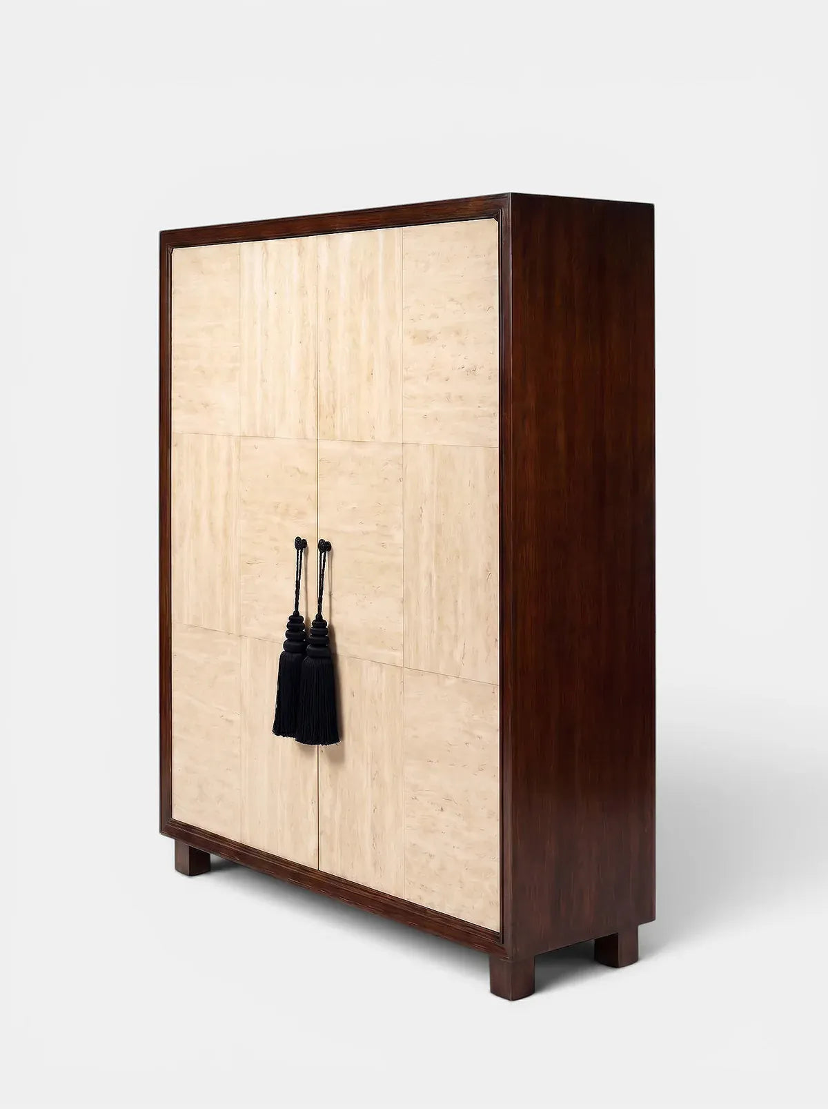MARBERA EMILIE TRAVERTINE & WOOD STORAGE Storage Cabinet