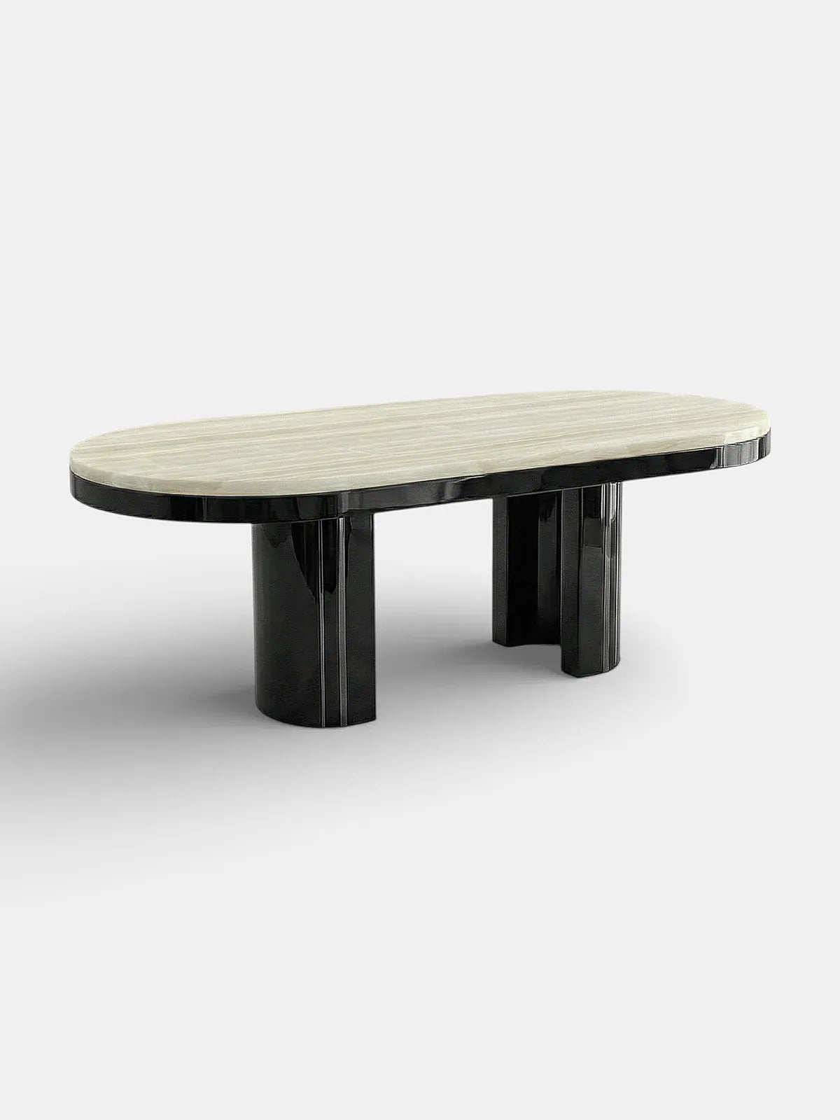 MARBERA GIO BLACK & IVORY ONYX DINING TABLE Dining Table