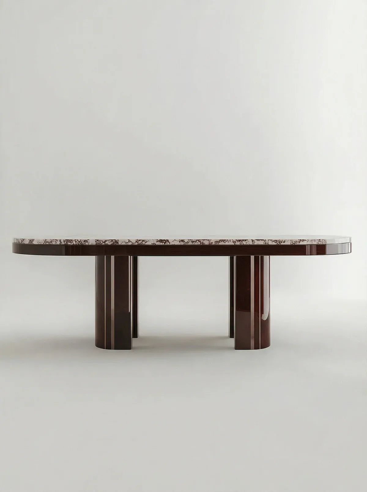 MARBERA GIO BROWN & CALACATTA VIOLA MARBLE DINING TABLE Dining Table