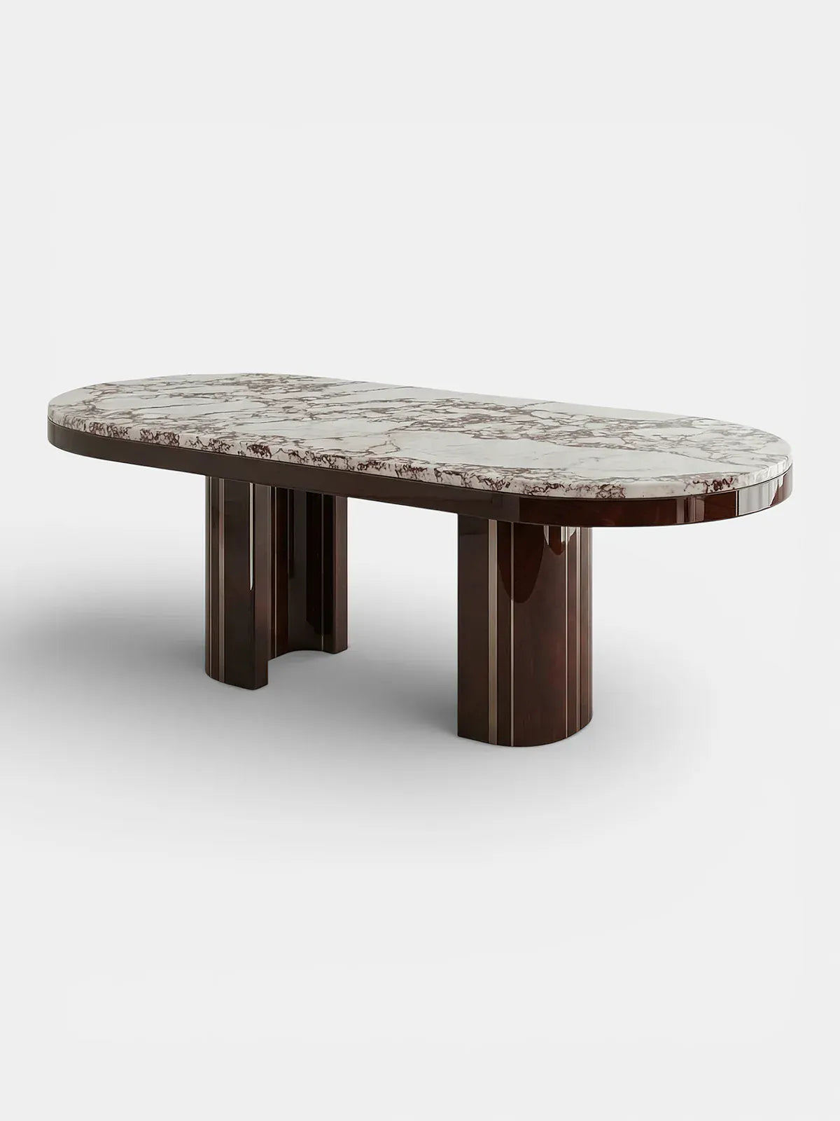 MARBERA GIO BROWN & CALACATTA VIOLA MARBLE DINING TABLE Dining Table