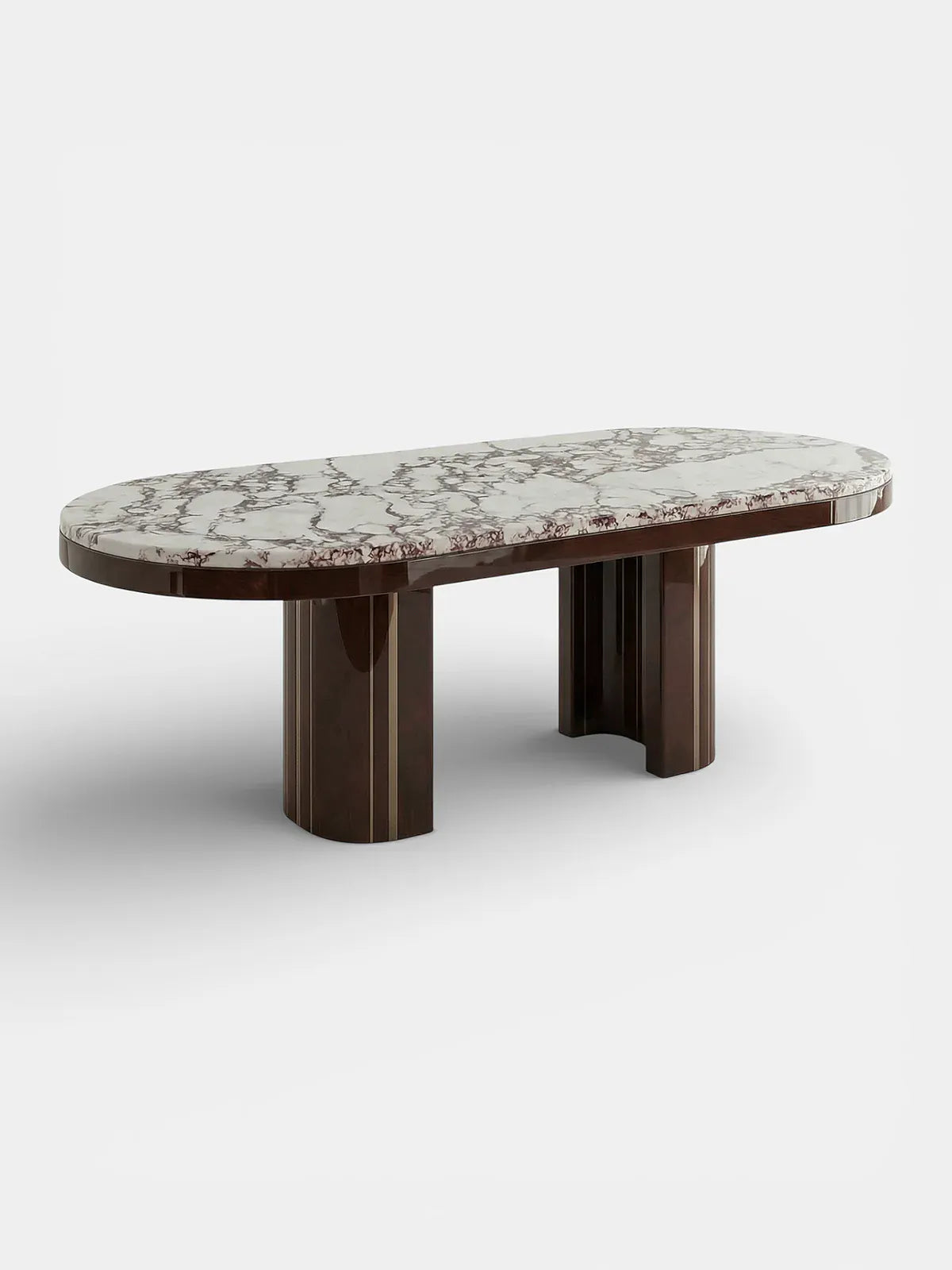 MARBERA GIO BROWN & CALACATTA VIOLA MARBLE DINING TABLE Dining Table