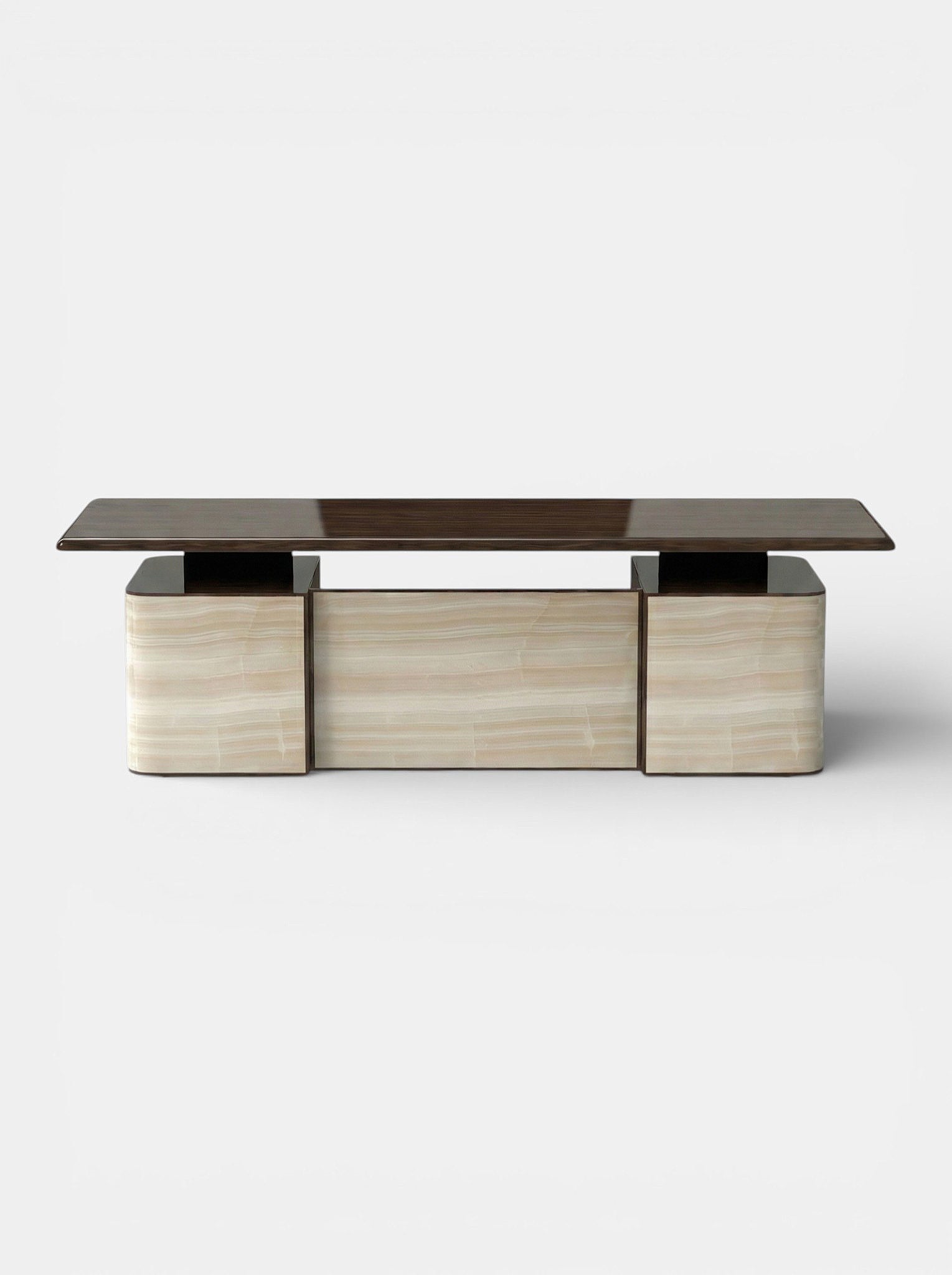 MARBERA HOLLY IVORY ONYX & WOOD DESK Desk