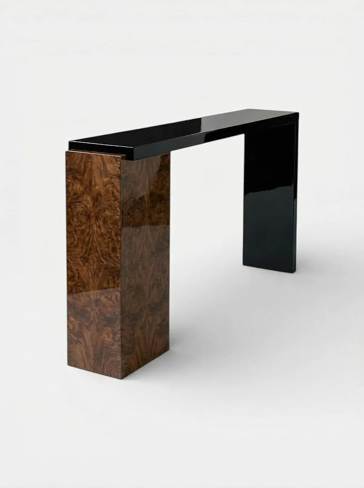 MARBERA JILL BLACK & BURL WOOD CONSOLE Console Table
