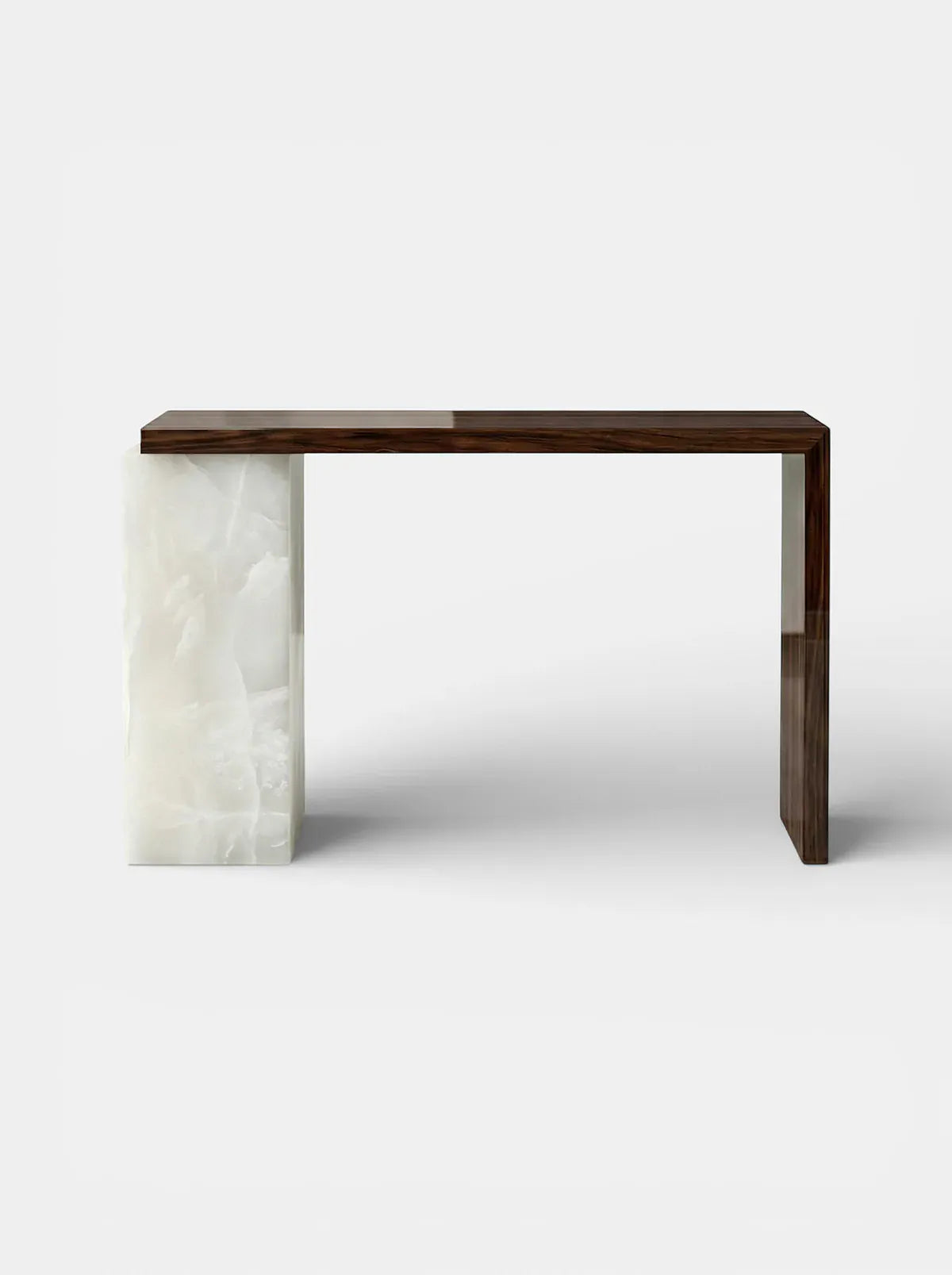 MARBERA JILL WOOD & WHITE ONYX CONSOLE Console Table