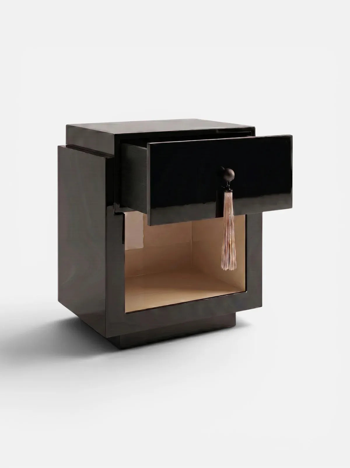 MARBERA LEO BLACK & OFF-WHITE Bedside Table