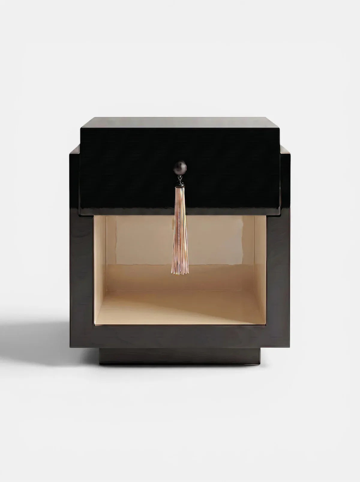 MARBERA LEO BLACK & OFF-WHITE Bedside Table