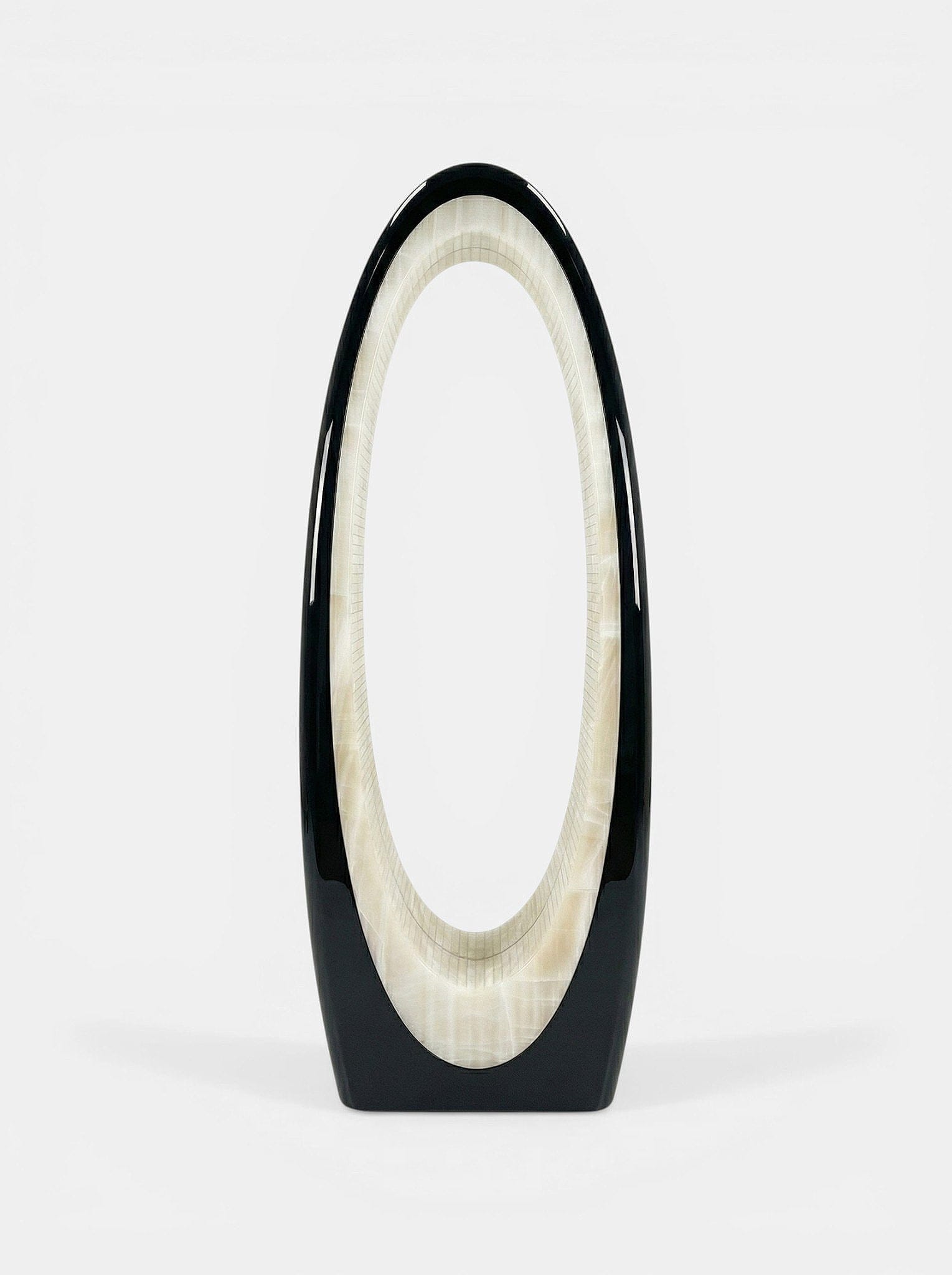 Marbera Marbera Harch Sculptural Floor Mirror Black Vanilla Onyx