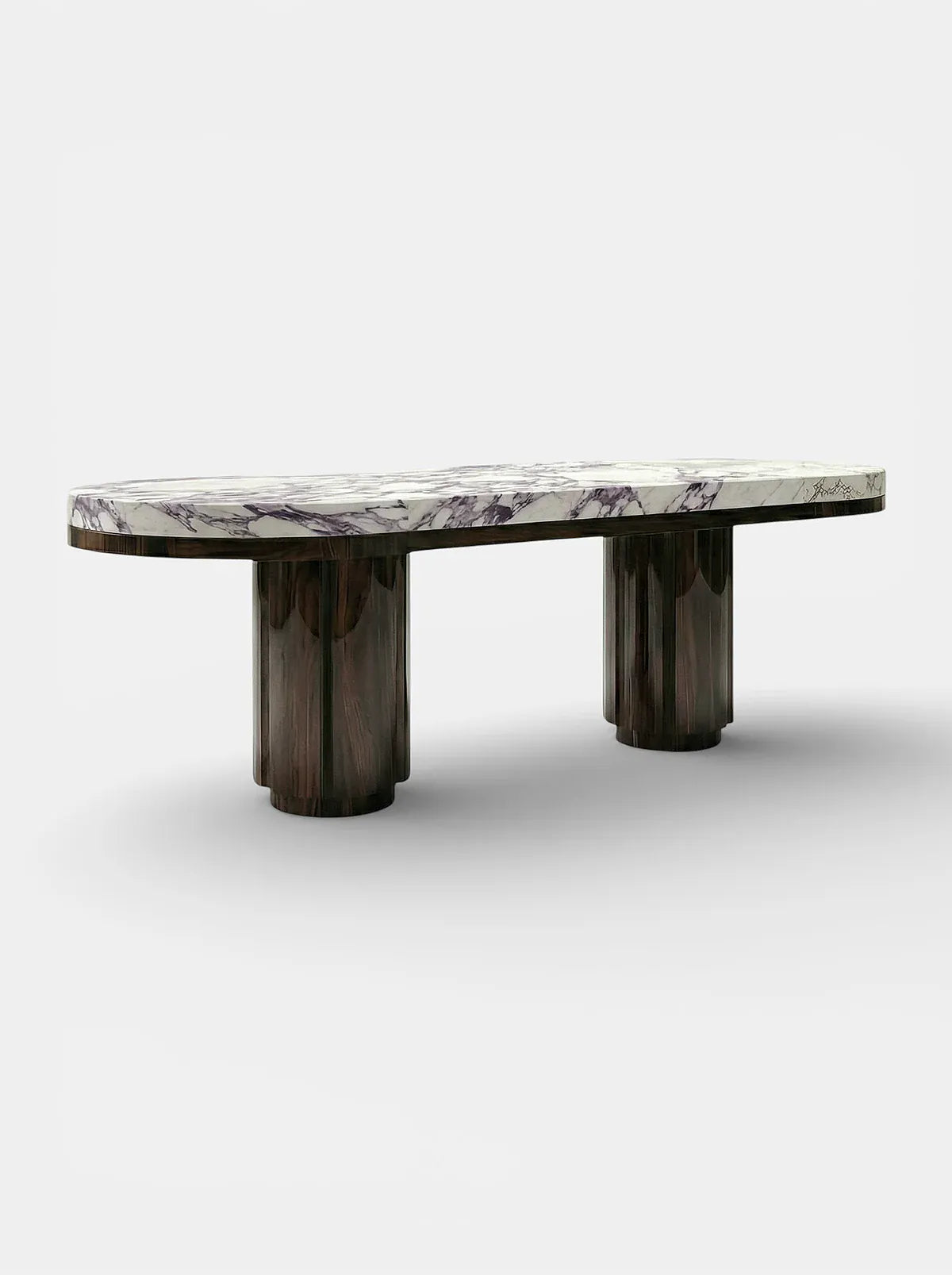 MARBERA MIRA BROWN & CALACATTA VIOLA MARBLE DINING TABLE Dining Table
