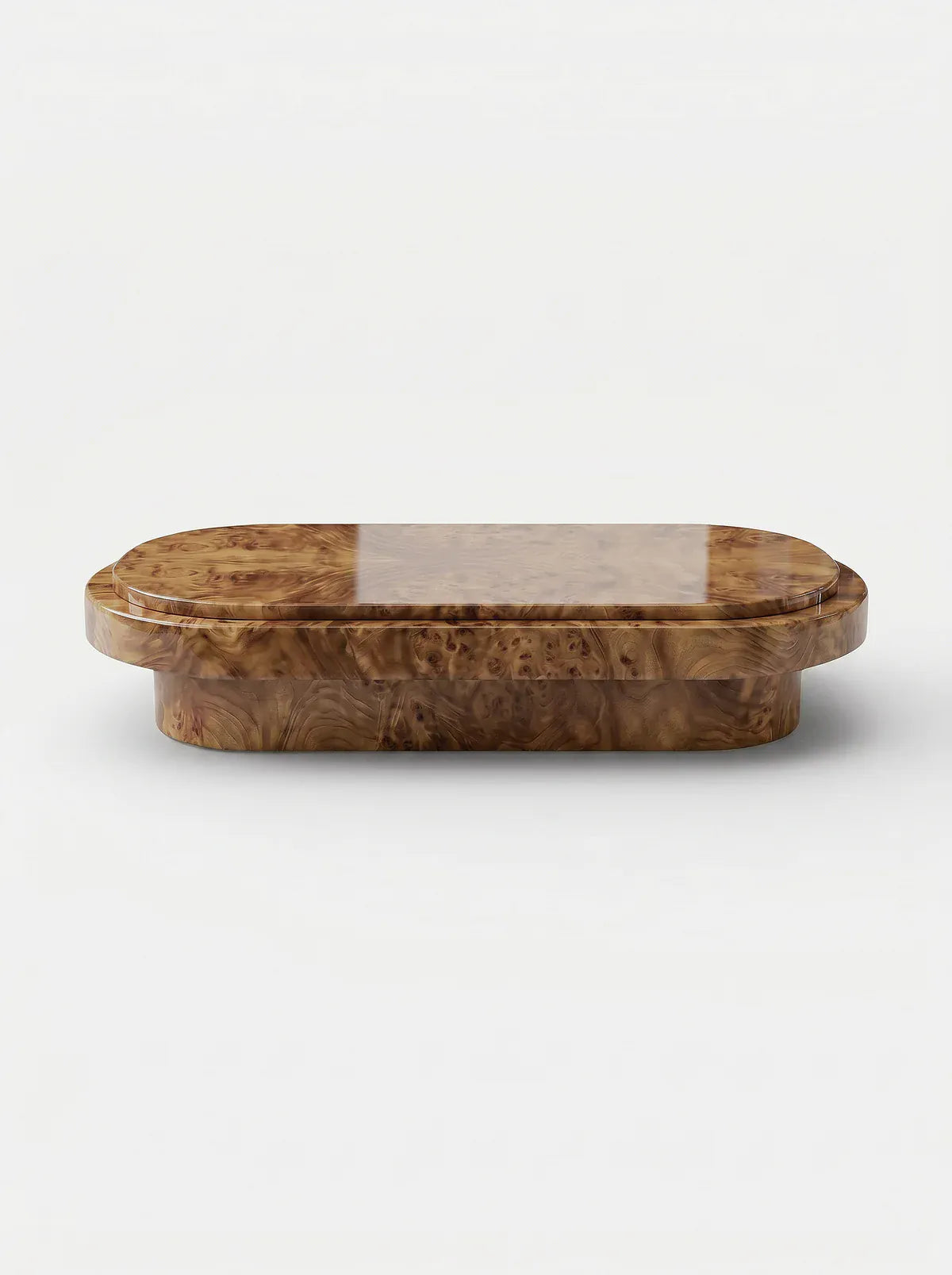 MARBERA MIRAGE HONEY BURL WOOD Coffee Table