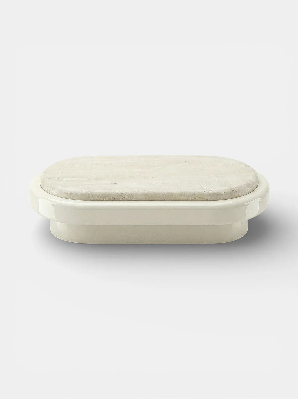 MARBERA MIRAGE OFF-WHITE & TRAVERTINE Coffee Table
