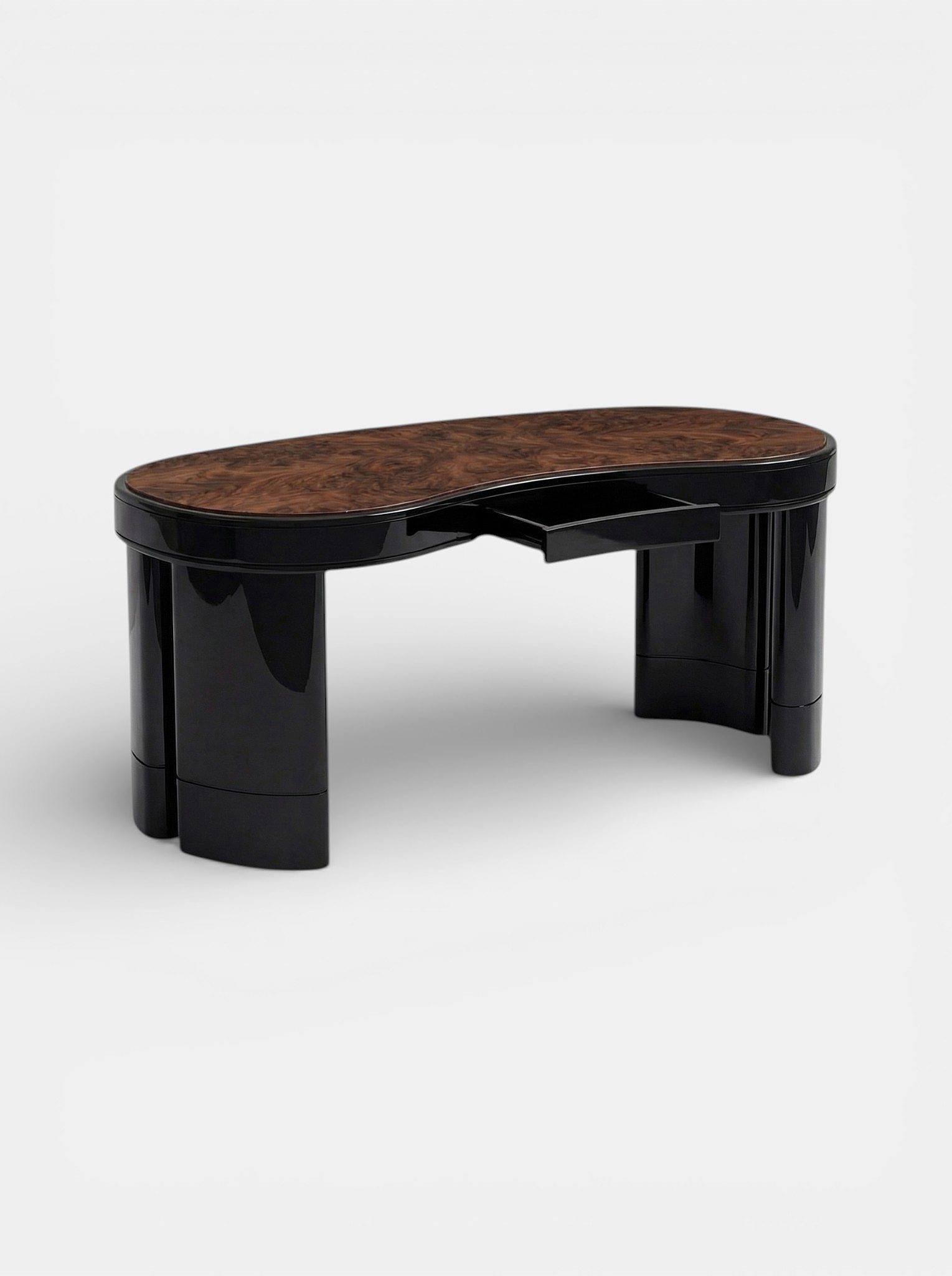 MARBERA NICOLA | BLACK & BURL WOOD DESK Desk