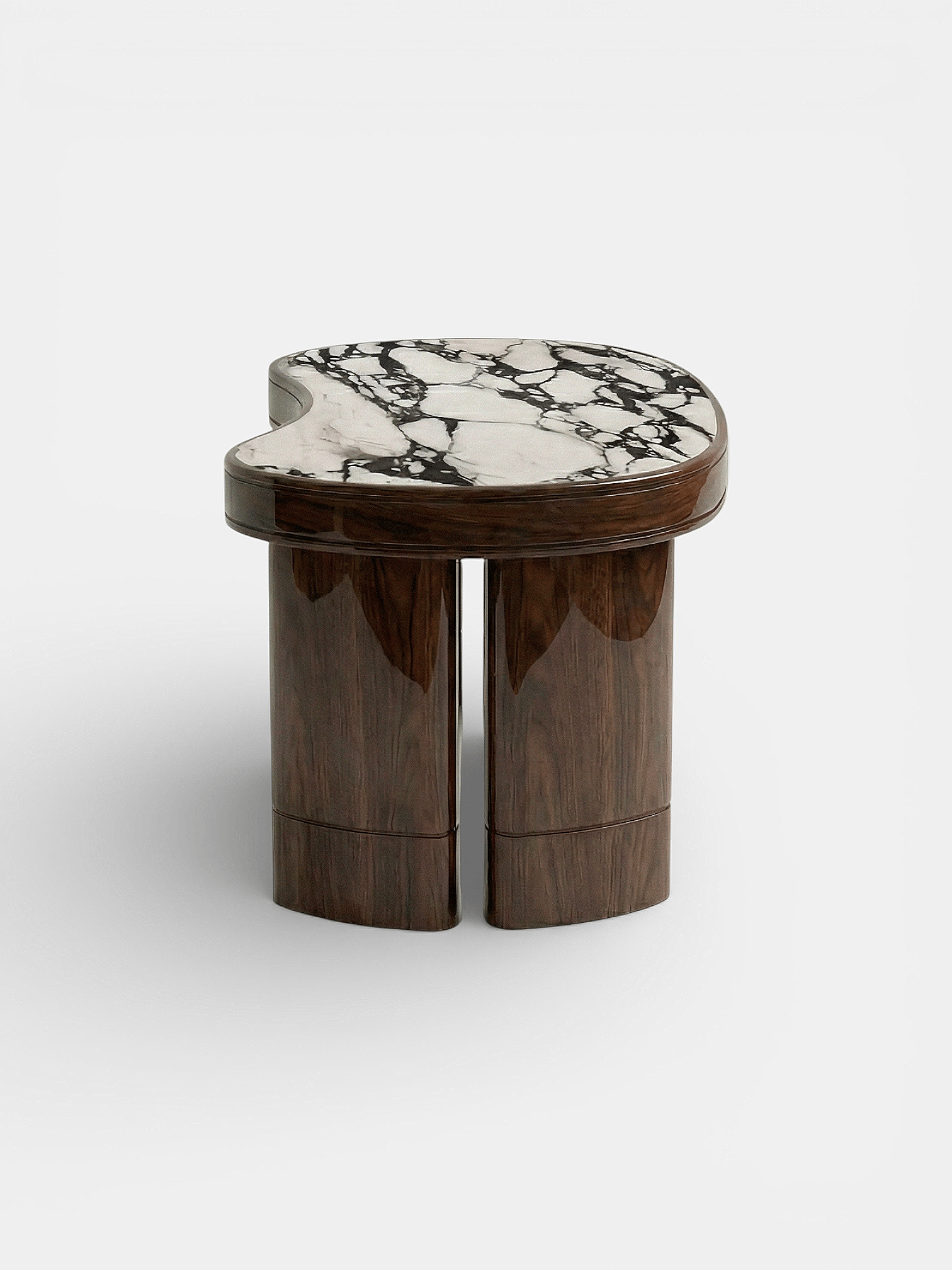 MARBERA NICOLA | GLOSSY WOOD &  CALACATTA VIOLA MARBLE DESK Desk