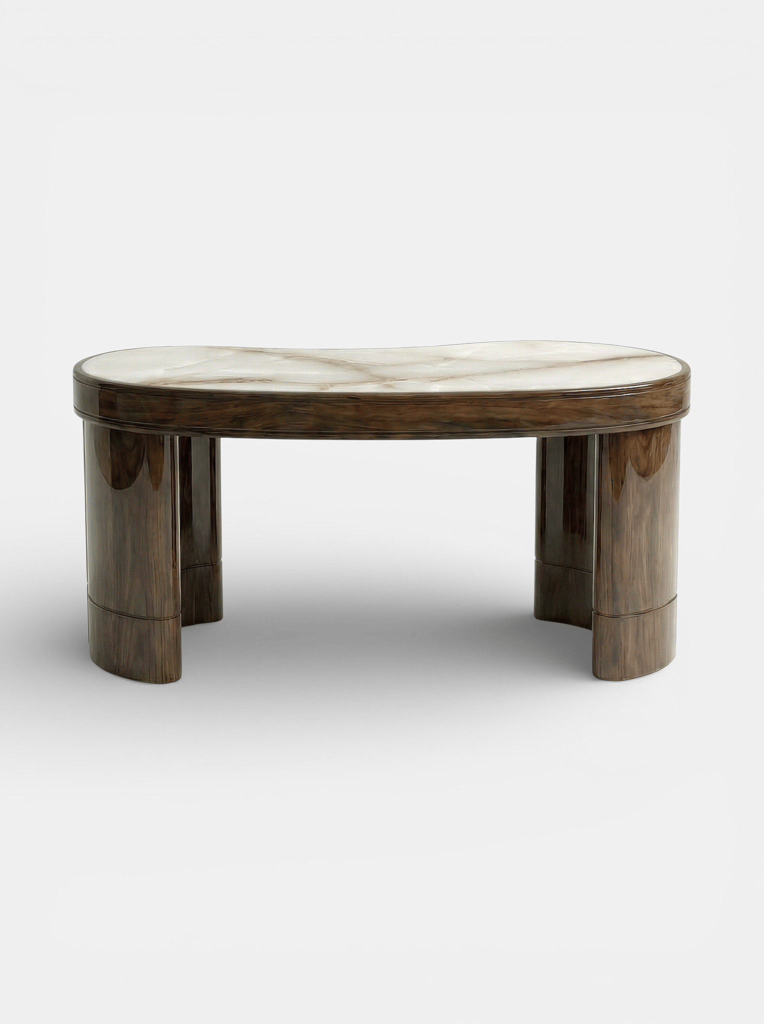 MARBERA NICOLA | GLOSSY WOOD & SHELL ONYX DESK Desk