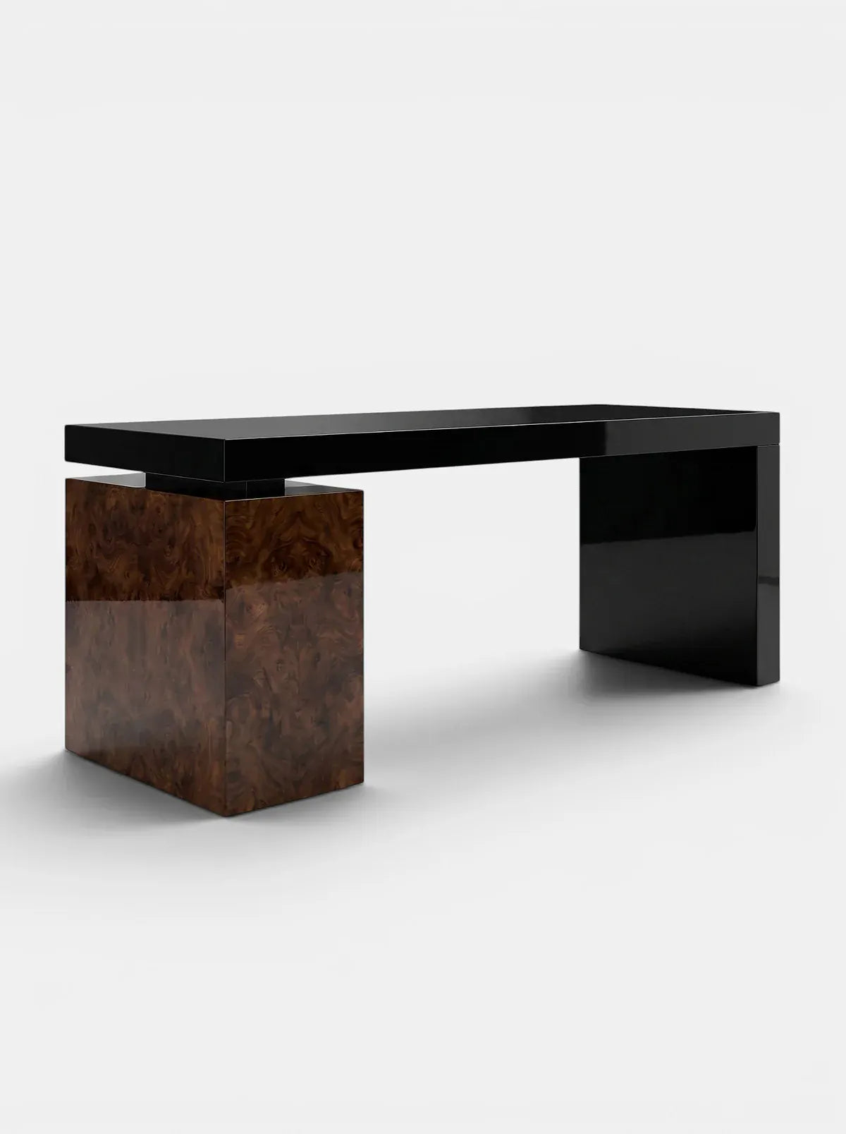 MARBERA NINA BLACK & BURL WOOD DESK Desk