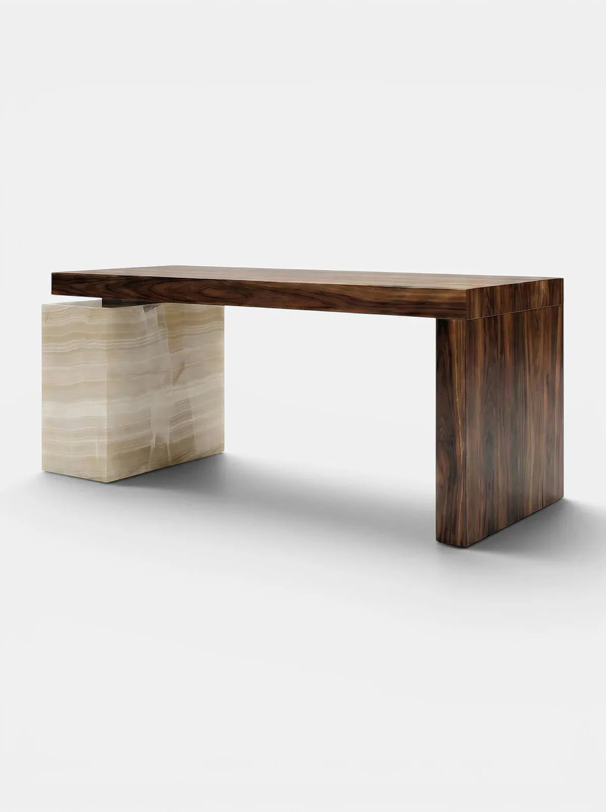 MARBERA NINA WOOD & IVORY ONYX DESK Desk