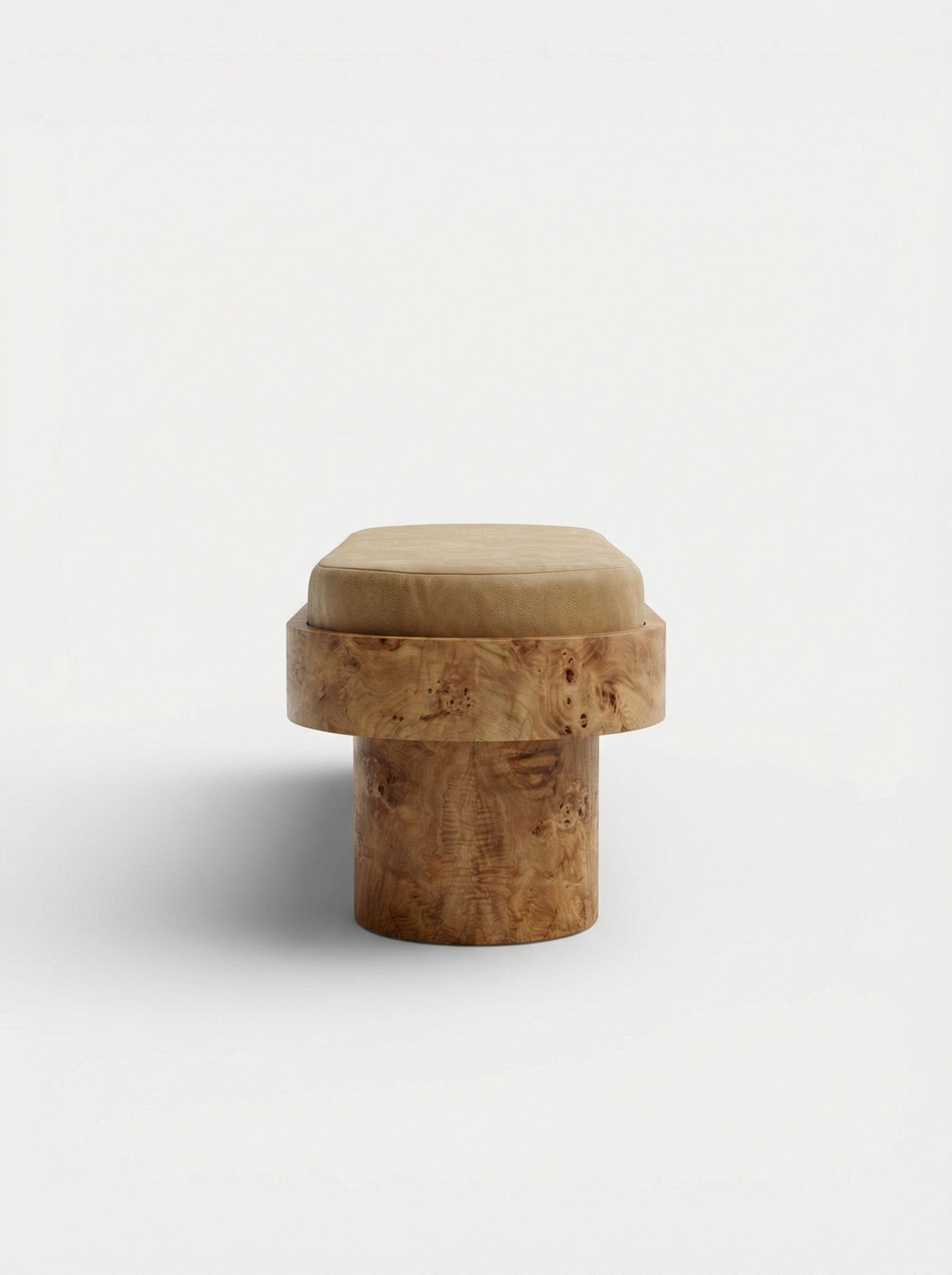 MARBERA NOTO BURL WOOD & SHELL ONYX BENCH | MOHAIR Bench