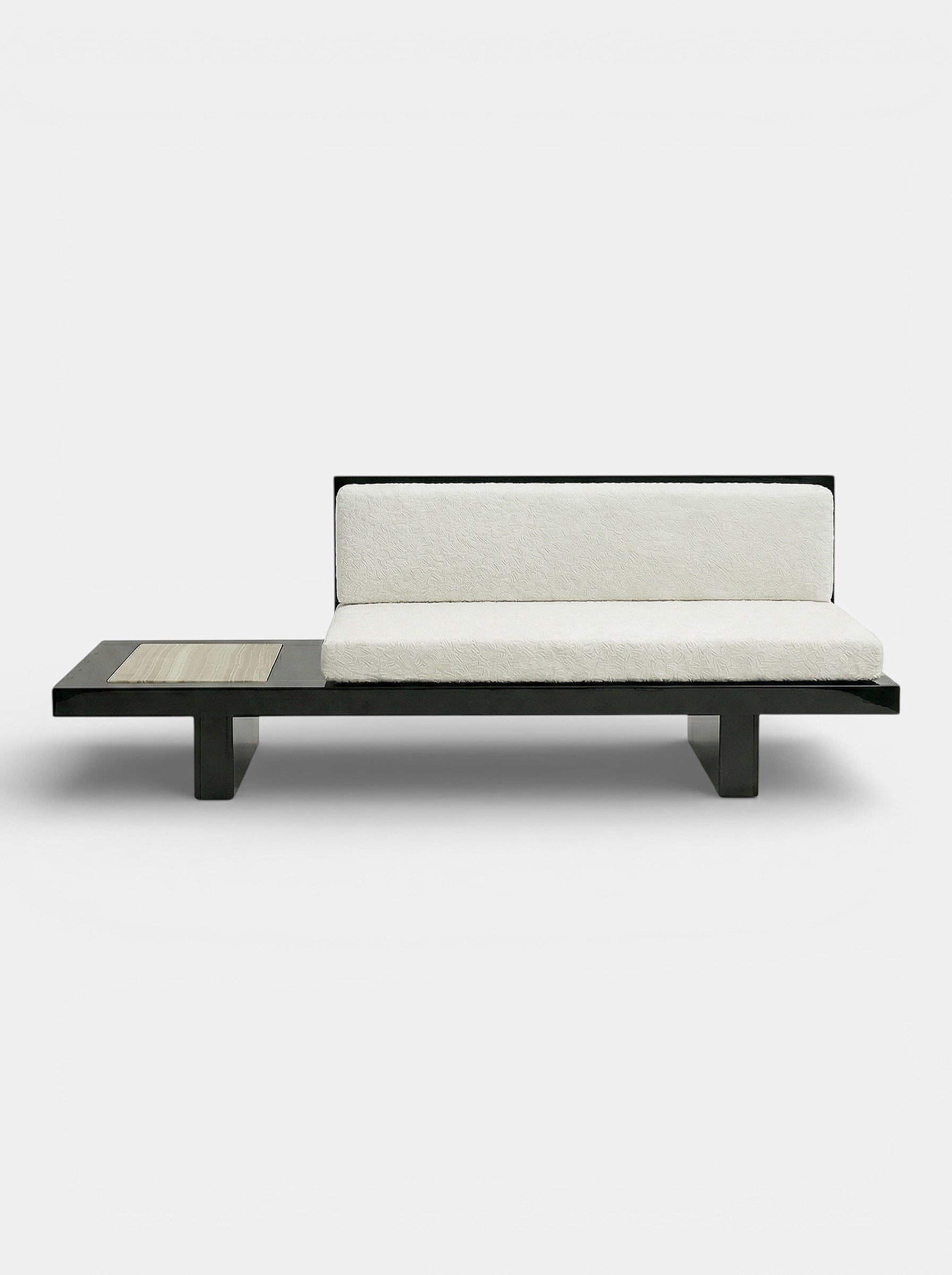 MARBERA PHOEBE BLACK & IVORY ONYX BENCH Bench