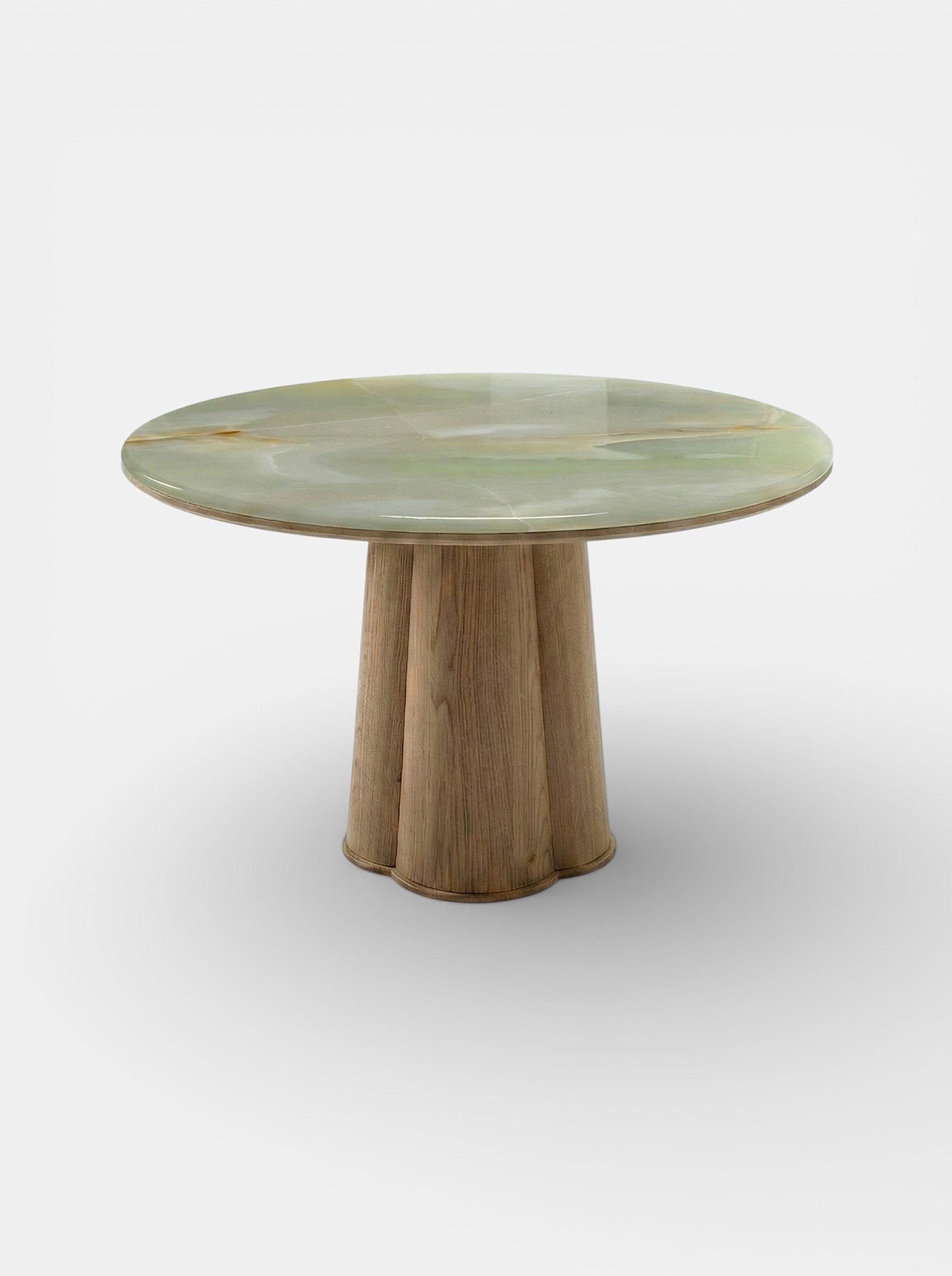 MARBERA POLI OAK & GREEN ONYX Dining Table
