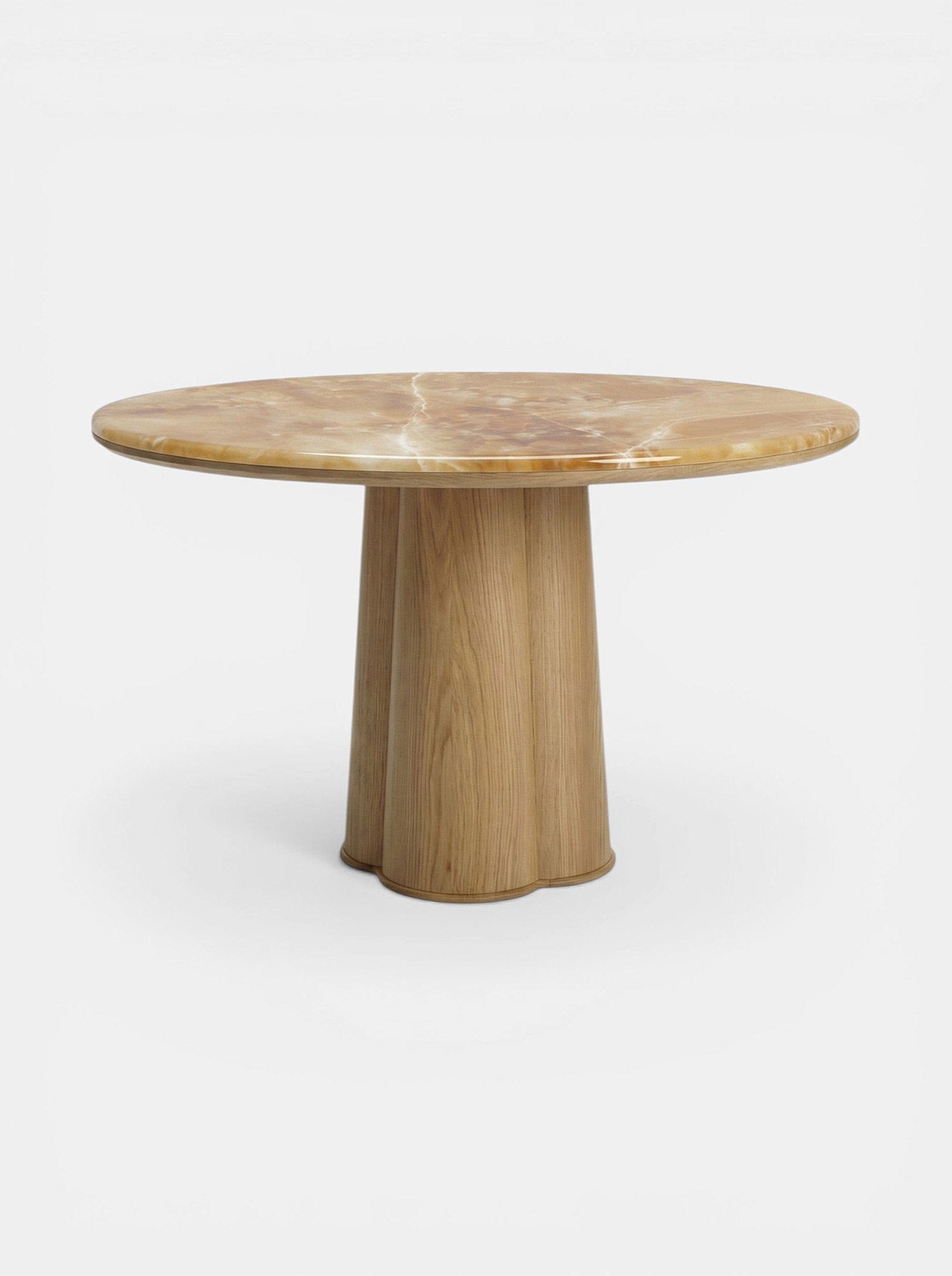 MARBERA POLI OAK & HONEY ONYX Dining Table