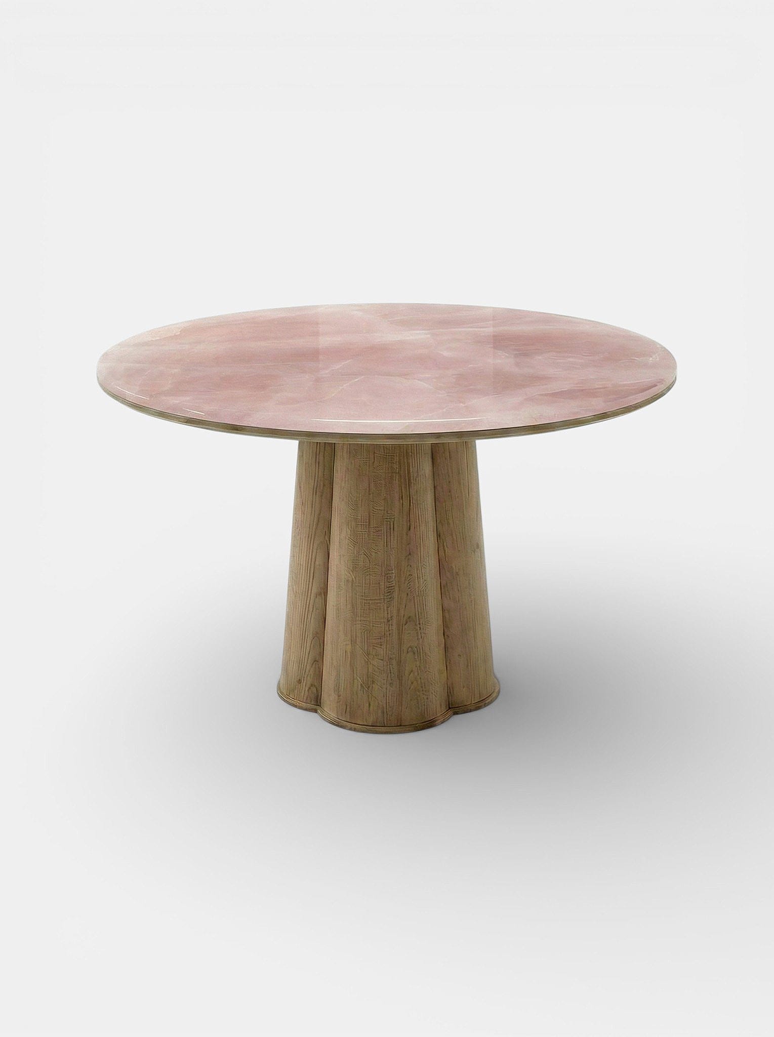 MARBERA POLI OAK & PINK ONYX Dining Table