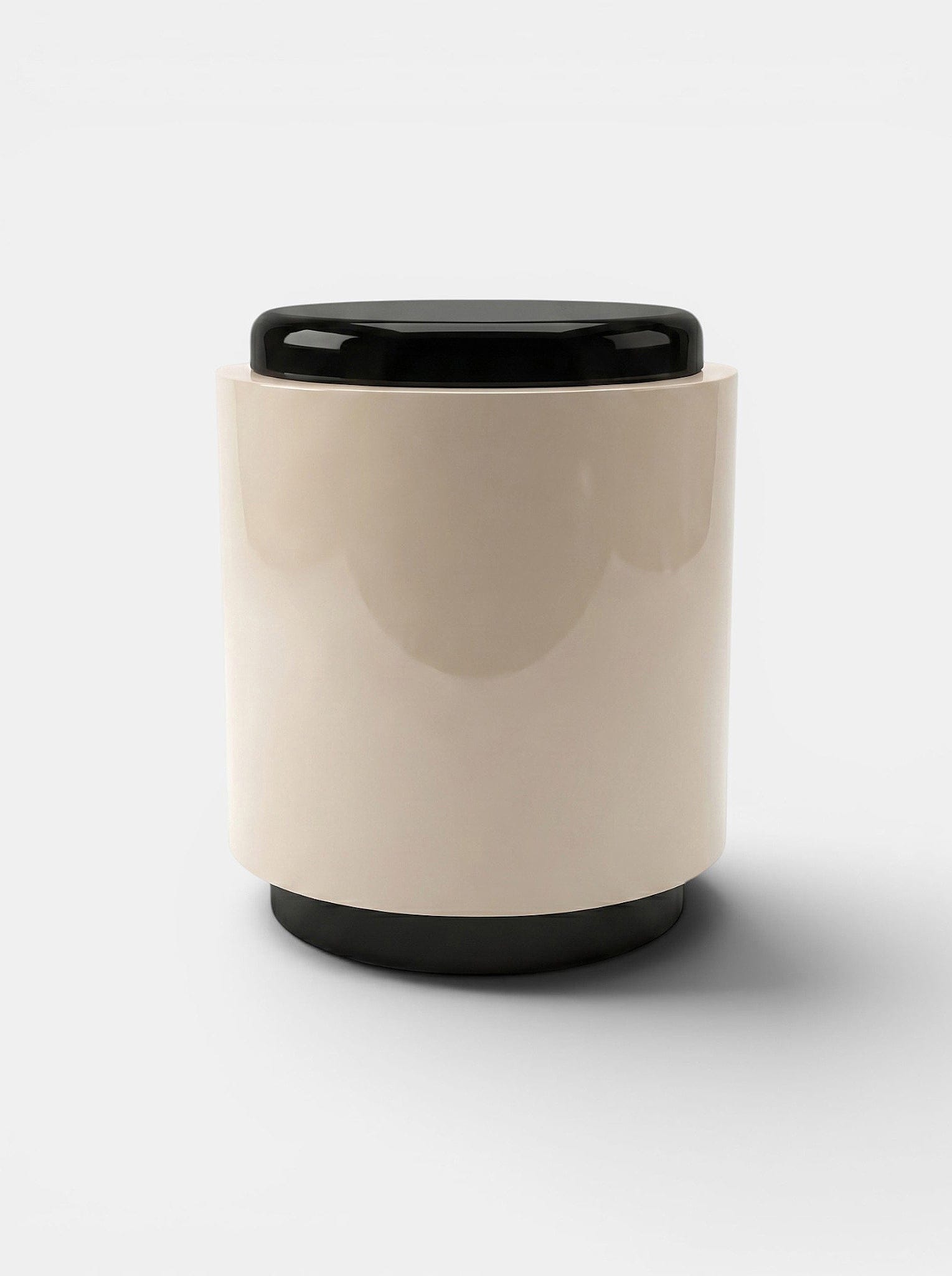 Marbera POMPON | OFF-WHITE & BLACK Bedside Table