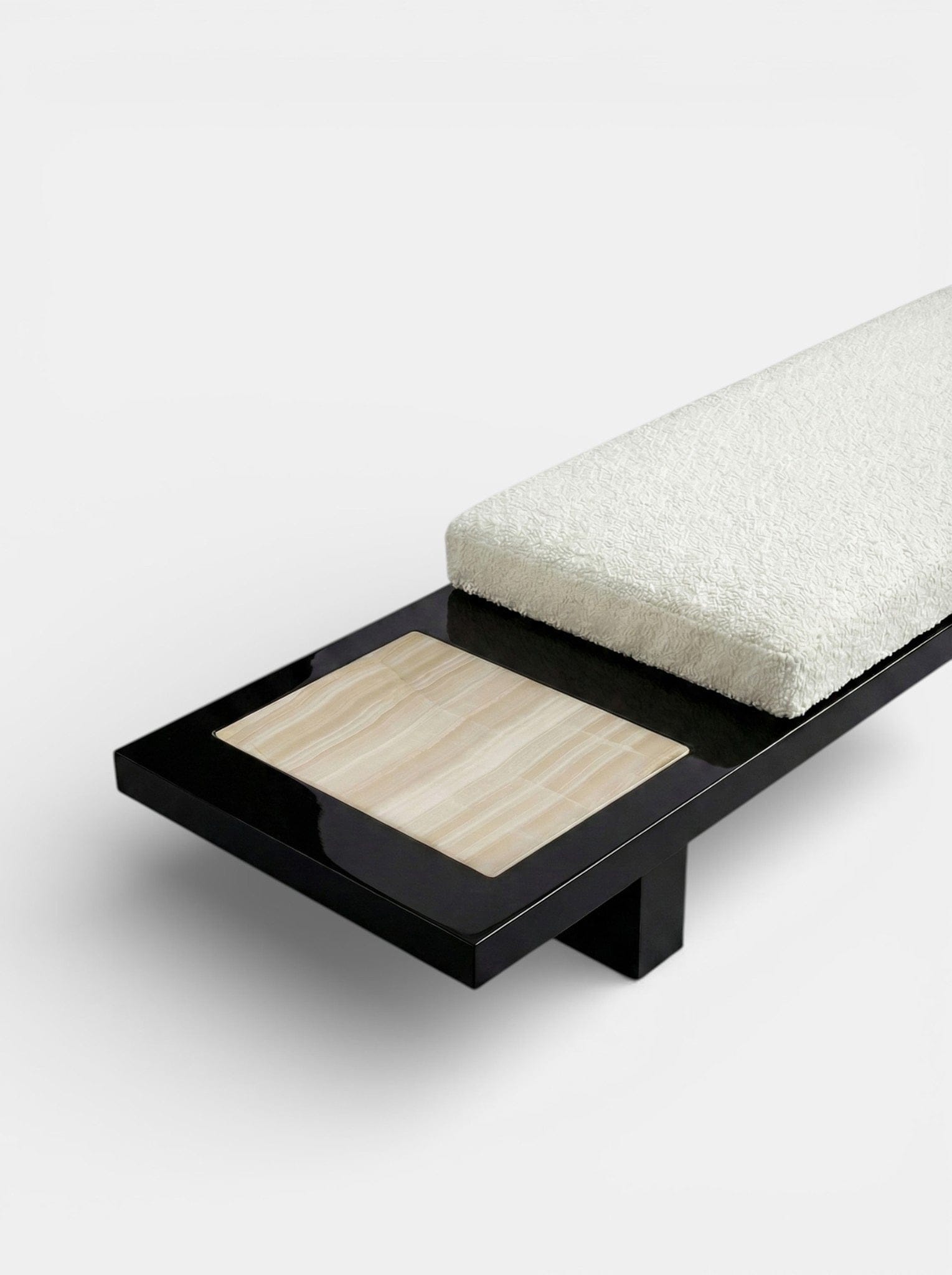 MARBERA SYBILLE BLACK & IVORY ONYX BENCH Bench