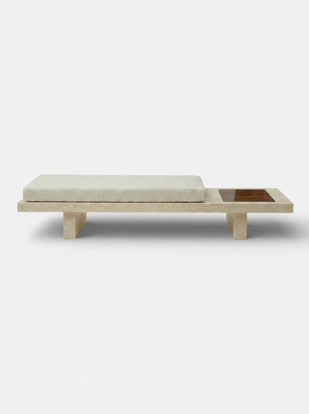 MARBERA SYBILLE TRAVERTINE & WOOD BENCH Bench