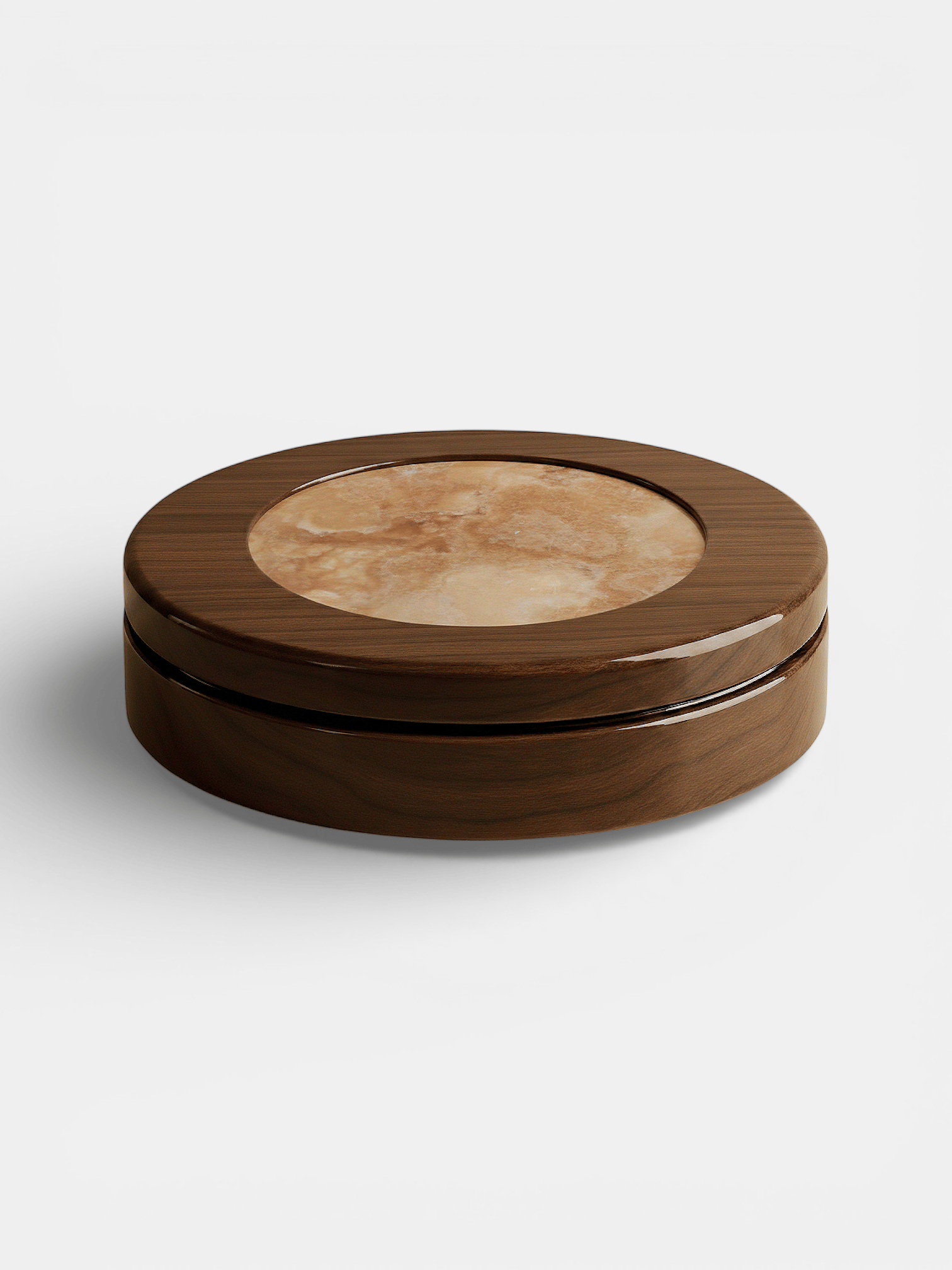 MARBERA YOYO | WOODEN & HONEY ONYX Coffee Table