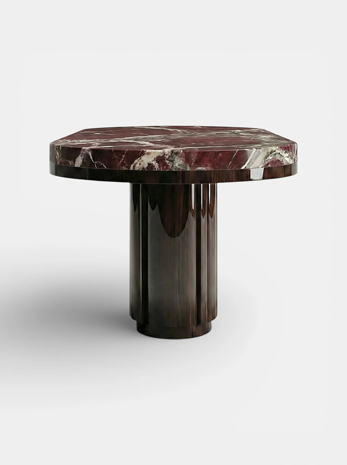 MIRA BROWN & ROSSO LEVANTO MARBLE DINING TABLE