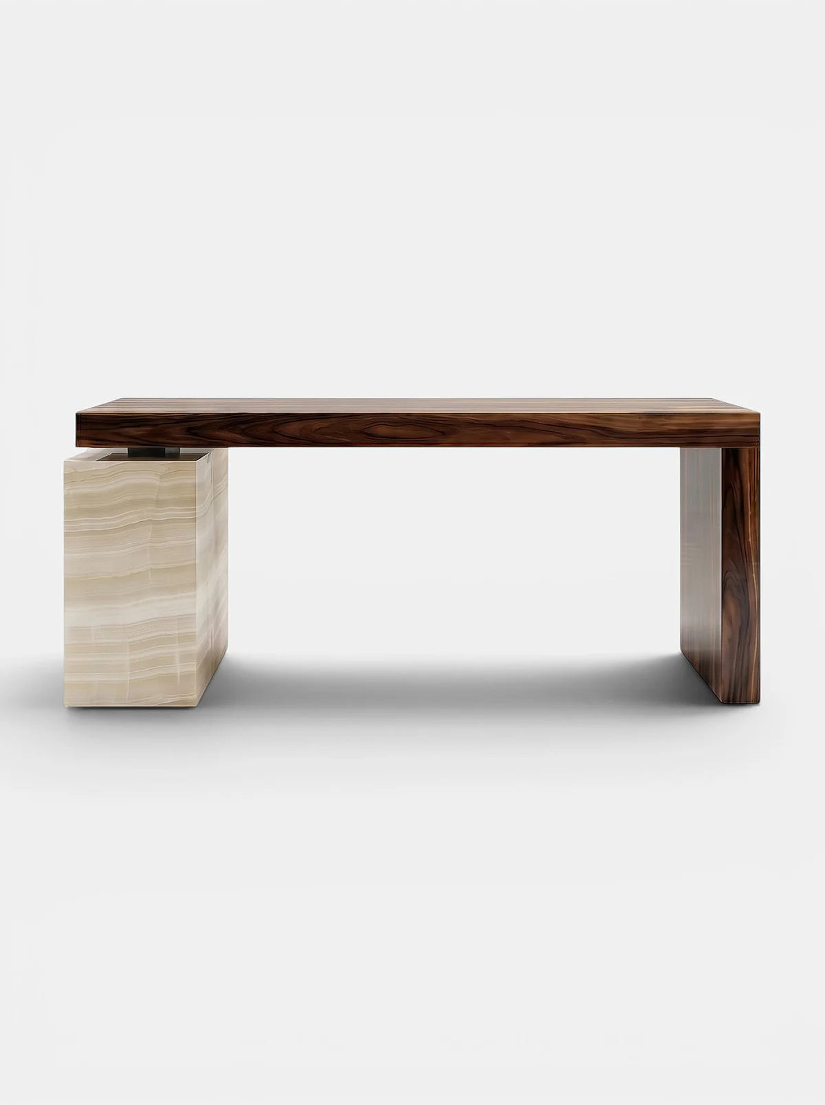 NINA WOOD & IVORY ONYX DESK
