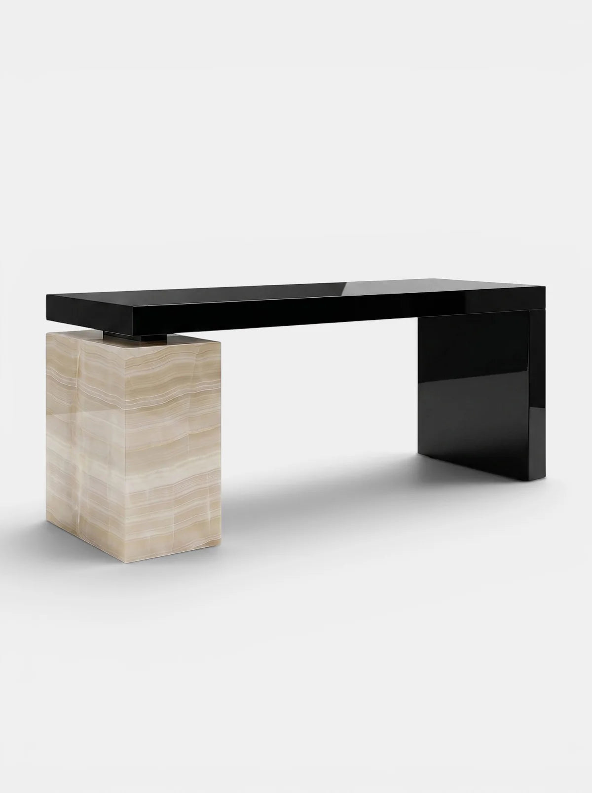NINA BLACK & IVORY ONYX DESK