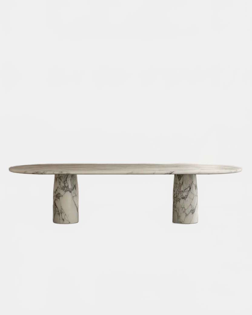 Dining Table Arabescato Marble ISOLA TABLE IV PALOMA EDITIONS