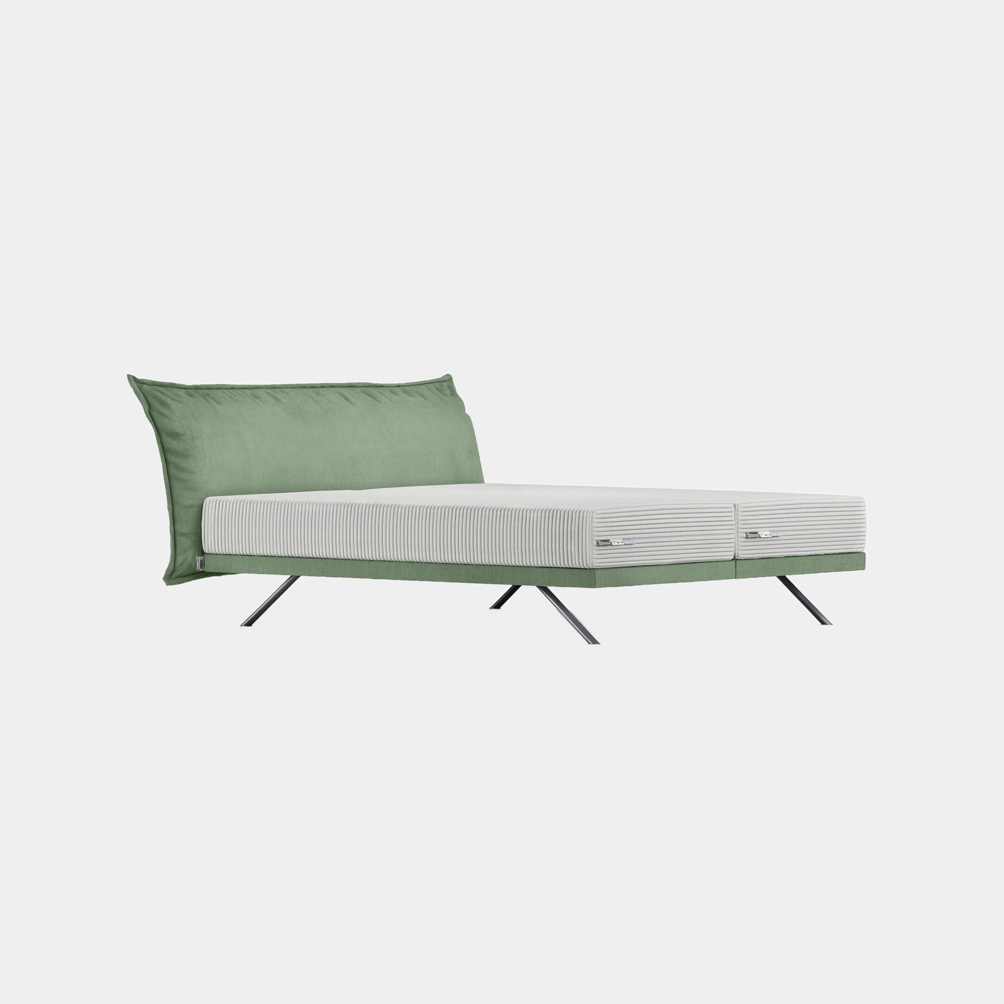 Bed ARTEMIS H6 HEADBOARD + BOX SPRING | QUEEN SIZE KREAMAT