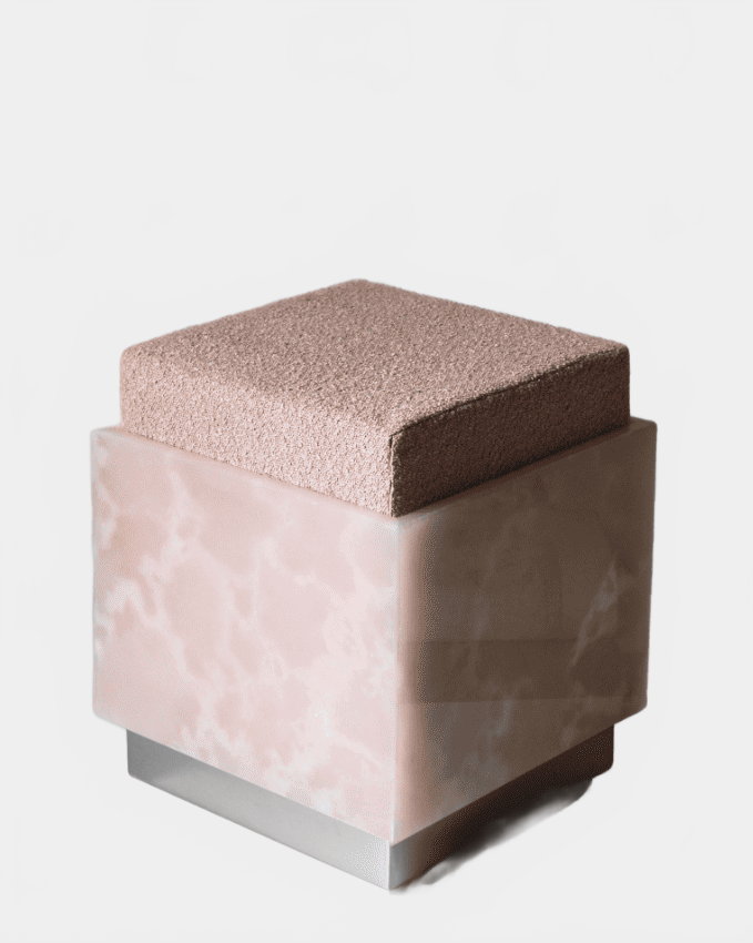 Stool ALFIE PINK ONYX STOOL MARBERA